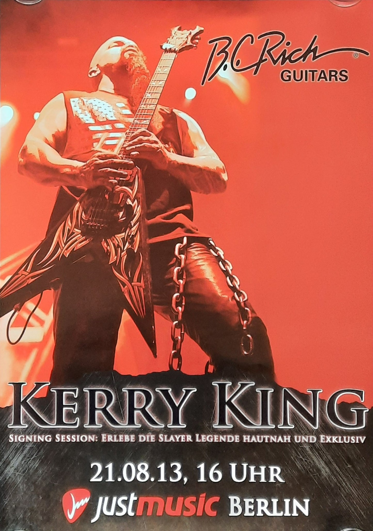 KERRY KING 2013 Original Concert Poster - August 21 Berlin Germany