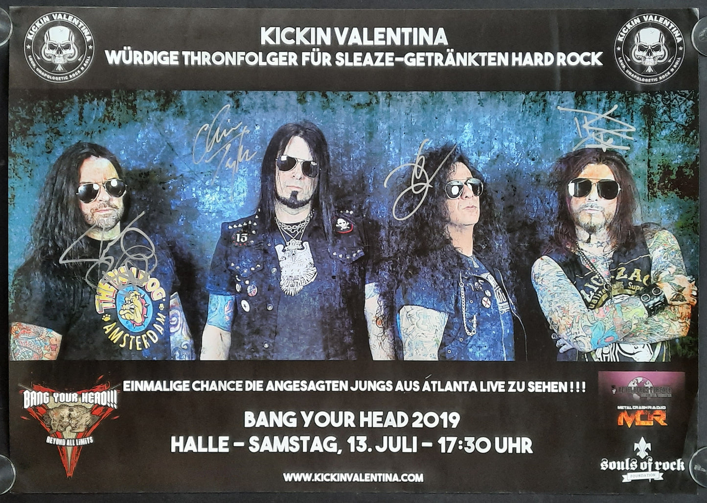 KICKIN VALENTINA Original Concert Poster July 13, 2019 Halle Germany SIGNED