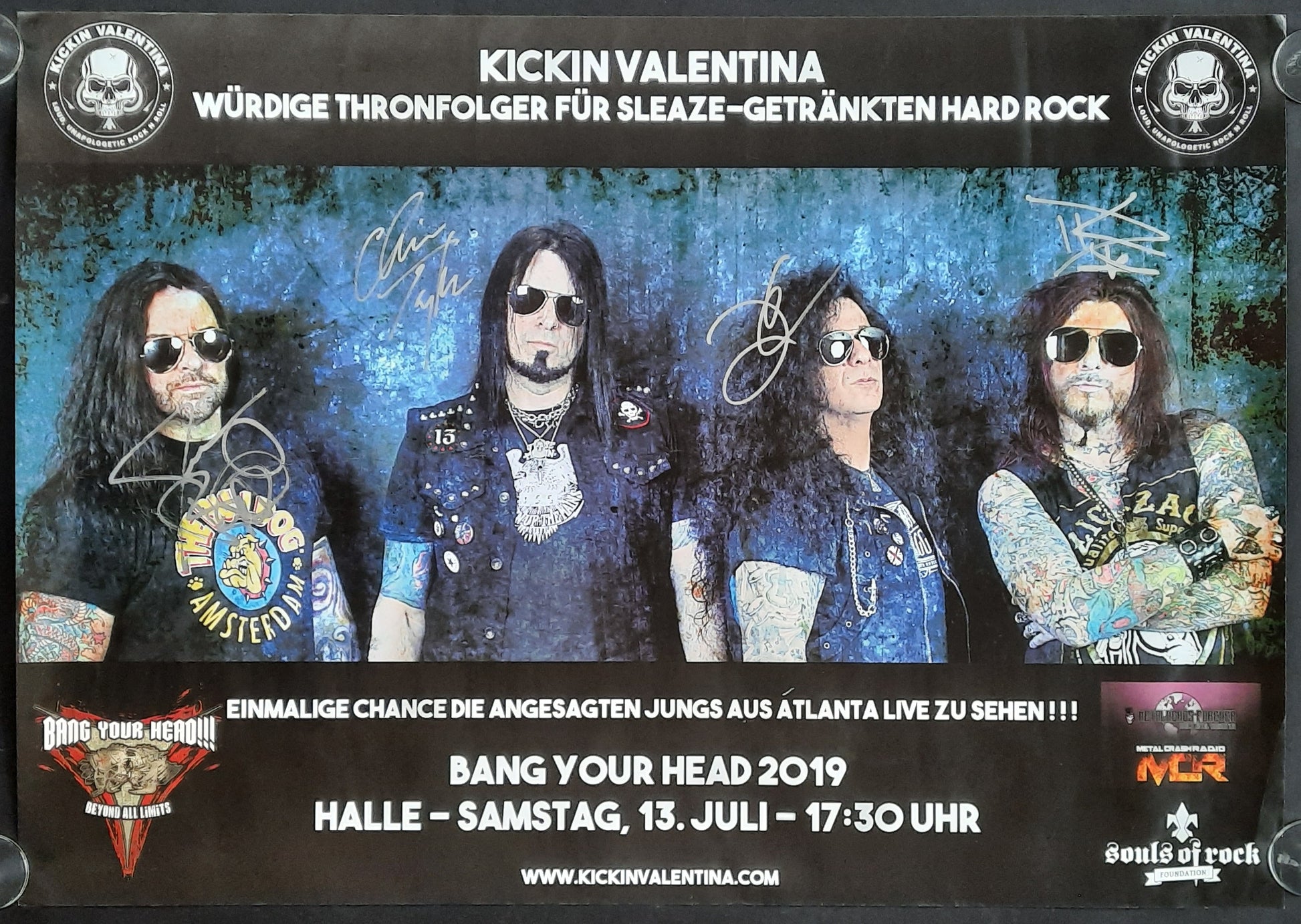 KICKIN VALENTINA Original Concert Poster July 13, 2019 Halle Germany SIGNED