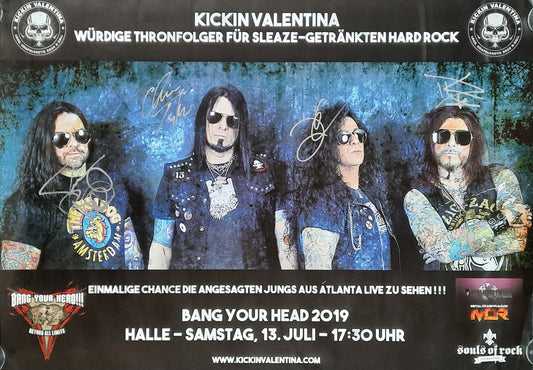 KICKIN VALENTINA Original Concert Poster July 13, 2019 Halle Germany SIGNED