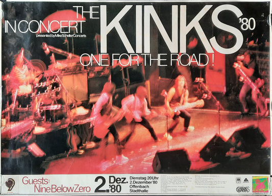 KINKS 1980 Concert Poster Dec 2nd Offenbach Germany 1st print
