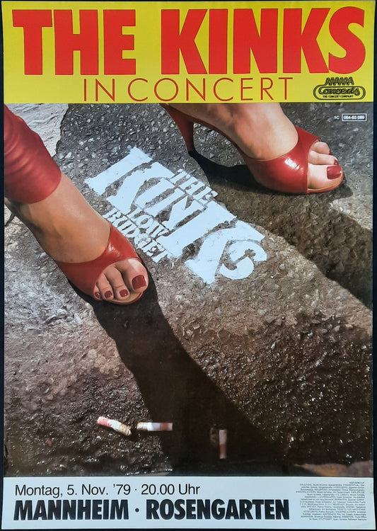 KINKS Original Concert Poster November 5, 1979 Mannheim Germany 1