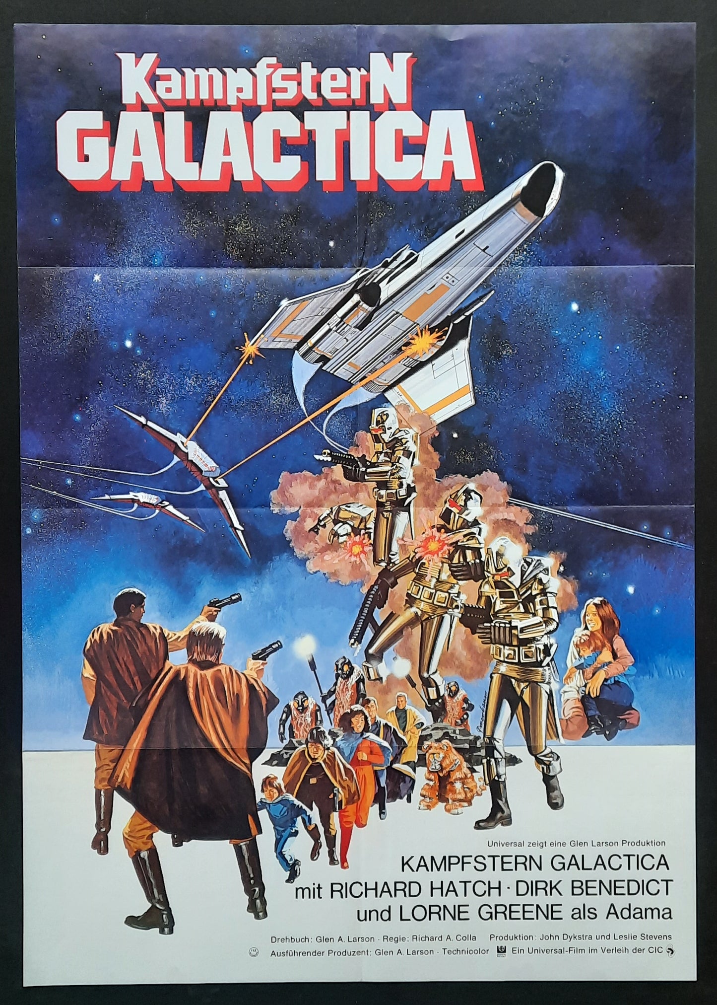 BATTLESTAR GALACTICA 1978 Original Movie Poster Lorene Greene German 1-Sheet