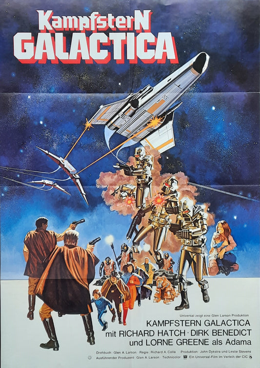 BATTLESTAR GALACTICA 1978 Original Movie Poster Lorene Greene German 1-Sheet