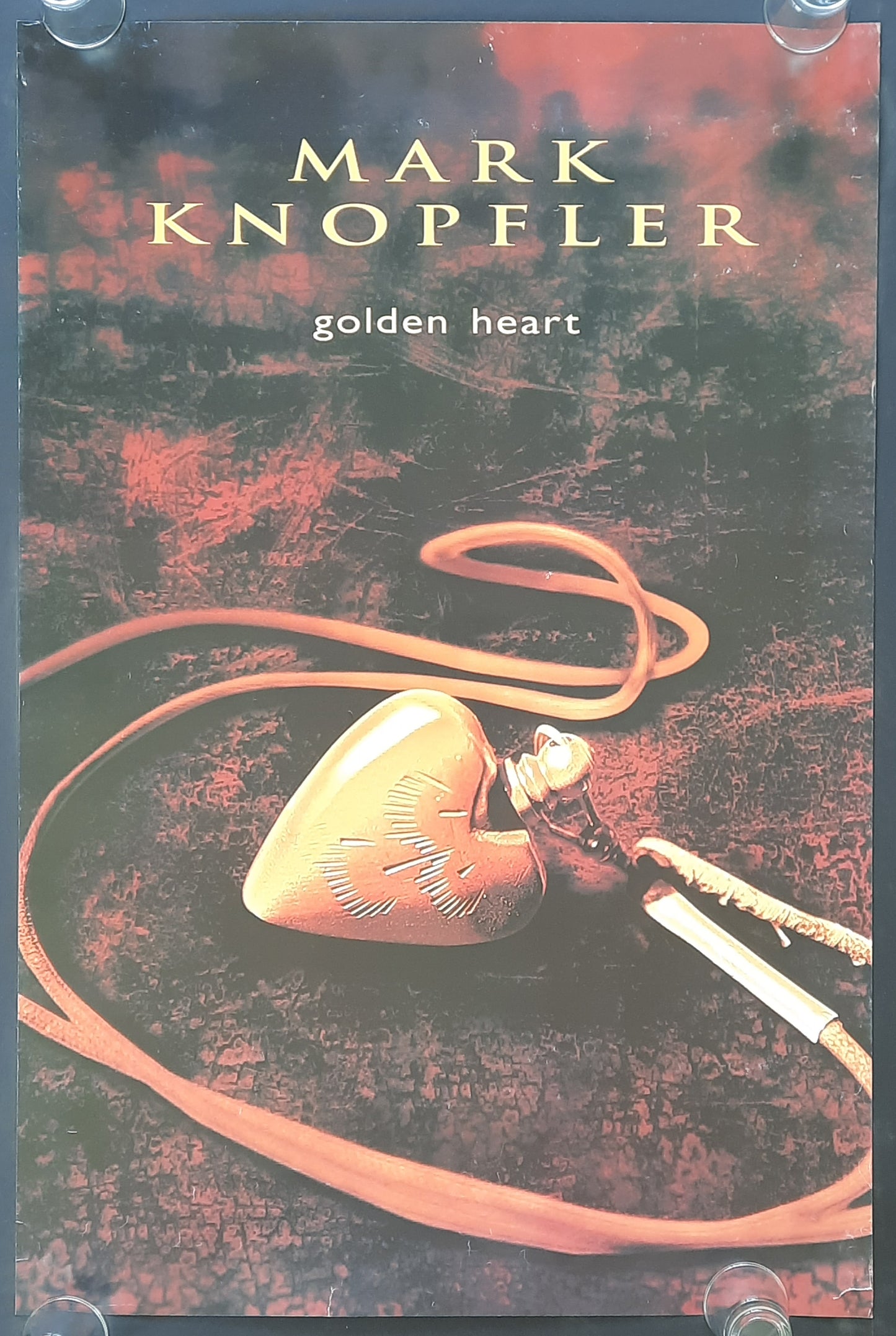 MARK KNOPFLER 1996 Promotion Poster Album "Golden Heart" 1st print