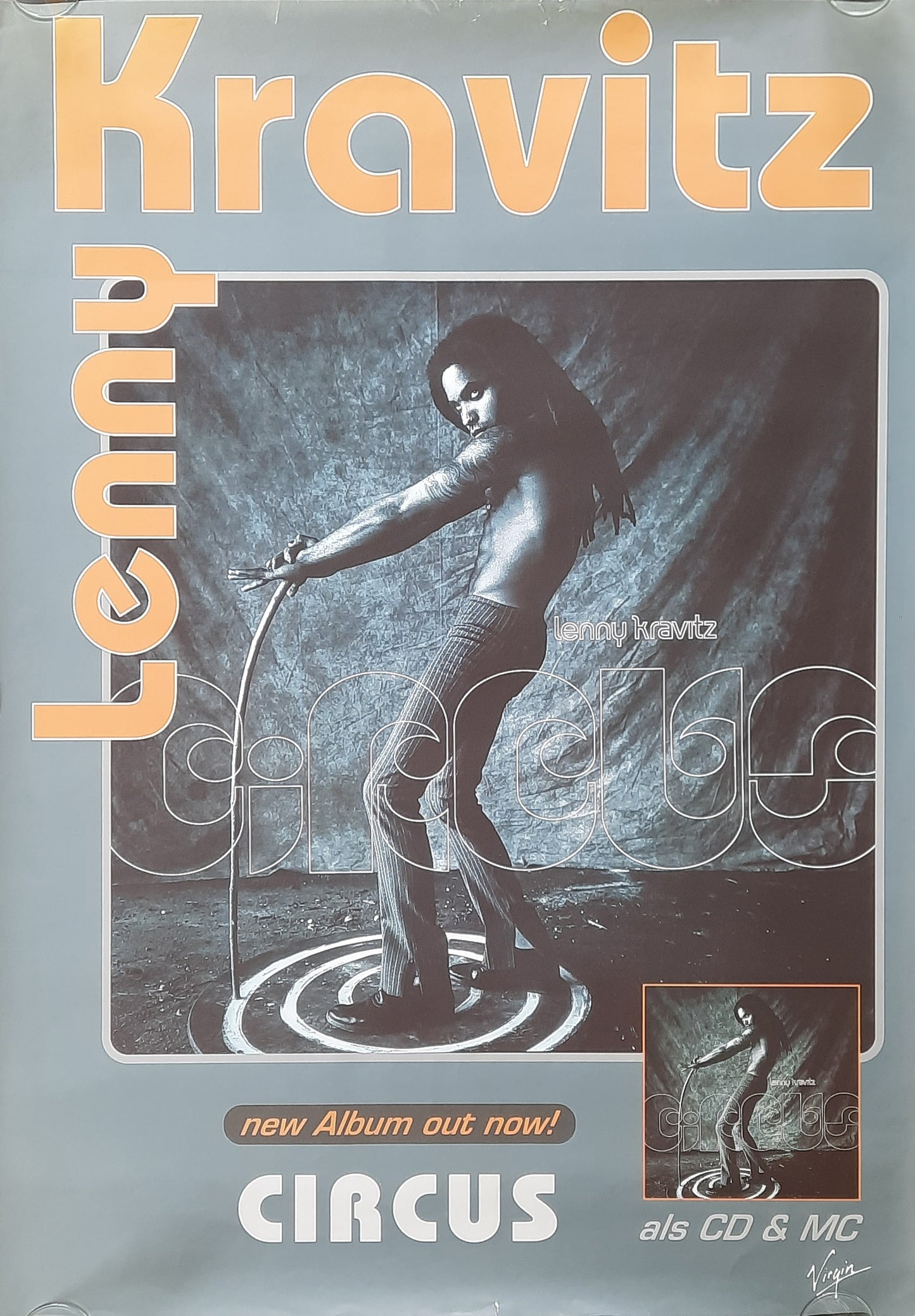 LENNY KRAVITZ 1995 Promotion Poster CIRCUS Album