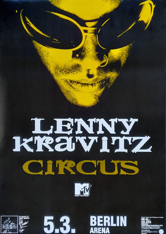 LENNY KRAVITZ 1995 Concert Poster Mar 5th Berlin Germany 1st print