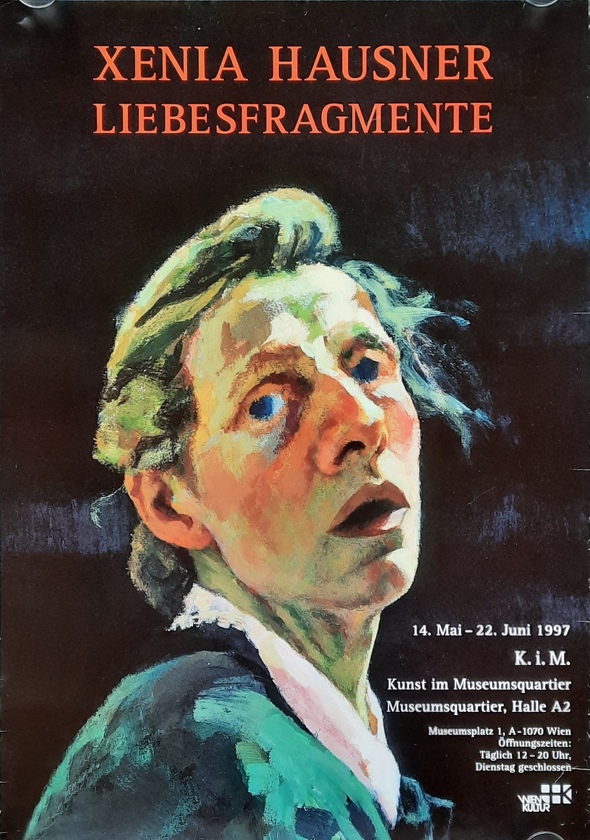 Kunst im Museumsquartier Vienna 1997 XENIA HAUSNER Exhibition Poster