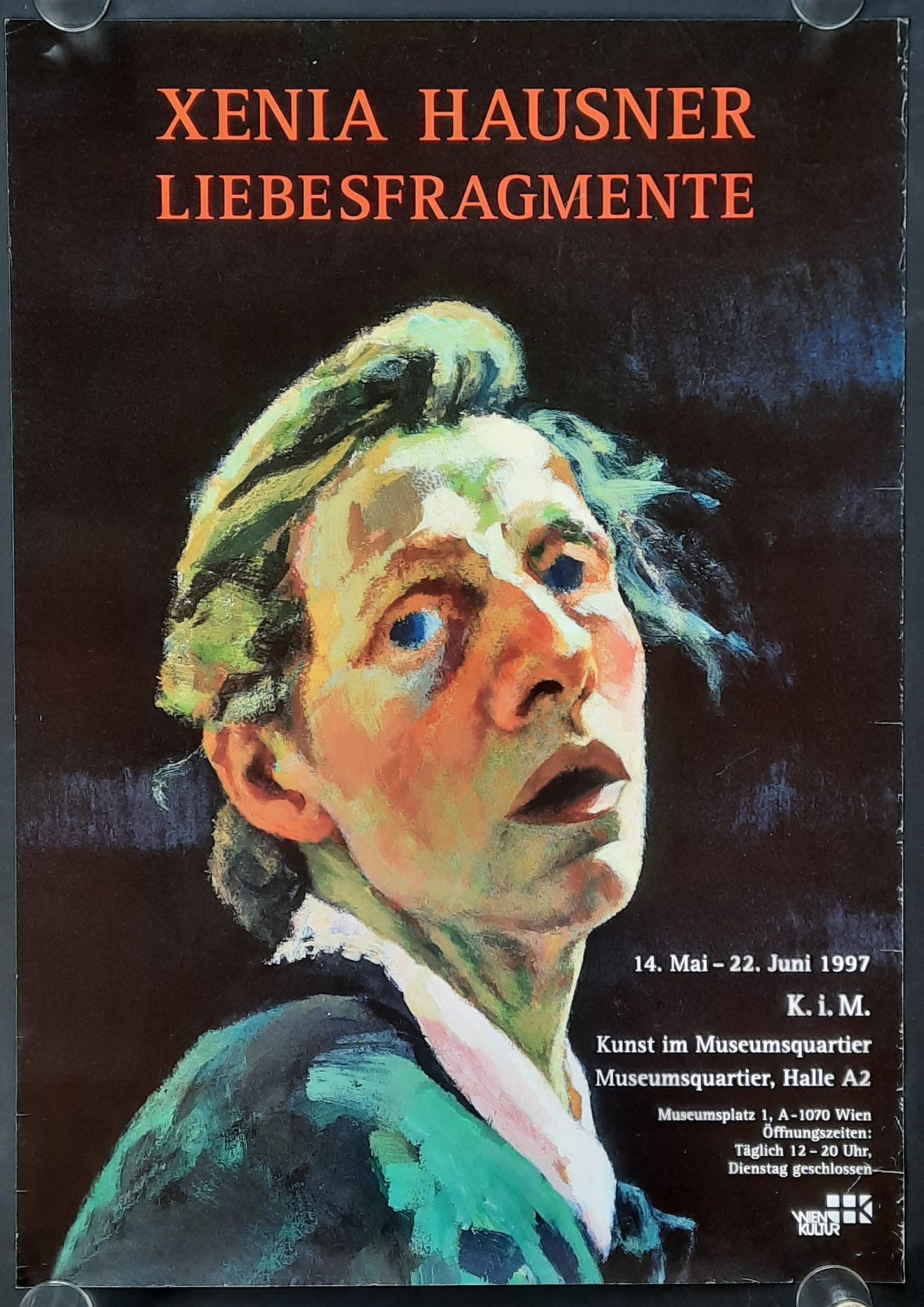 Kunst im Museumsquartier Vienna 1997 XENIA HAUSNER Exhibition Poster