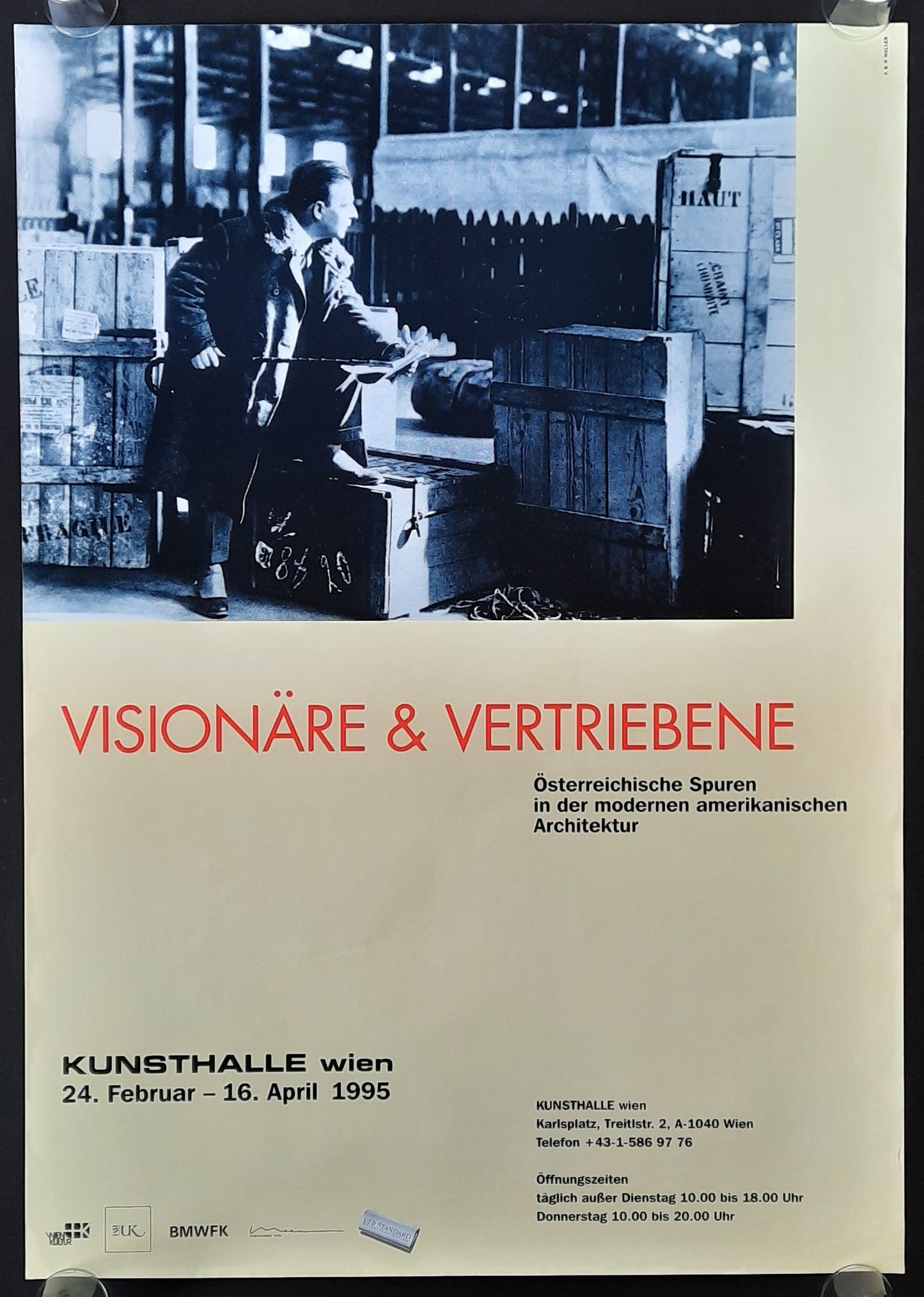 Kunsthalle Vienna 1995 VISIONÄRE & VERTRIEBENE Exhibition Poster