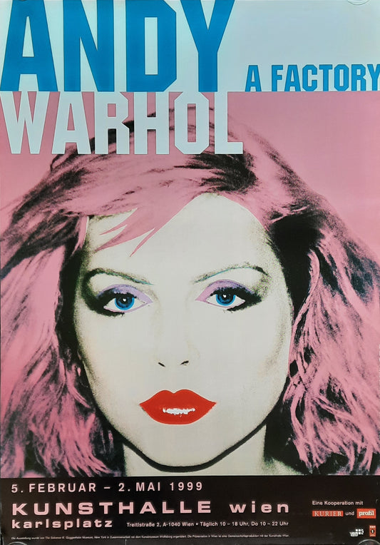 Kunsthalle Wien ANDY WARHOL 1999 Exhibition Poster, Debbie Harry, Vienna Austria