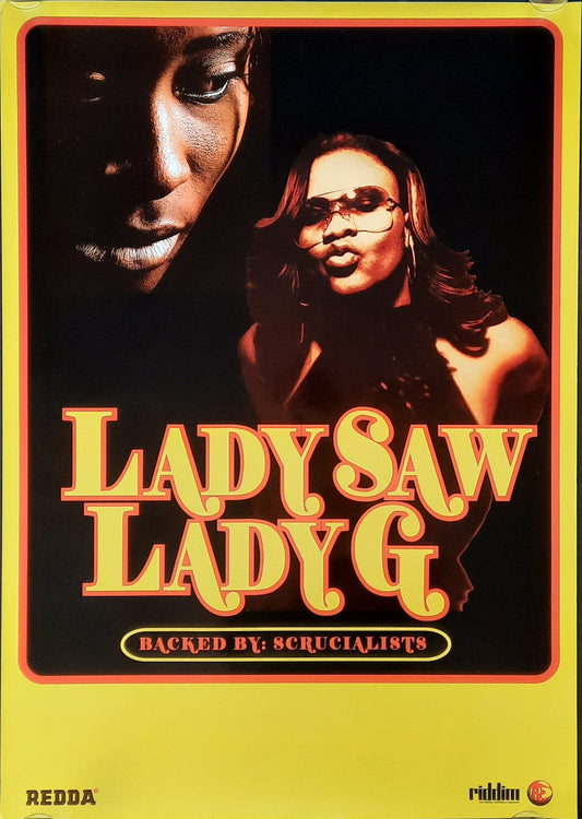 LADY SAW - LADY G Original Concert Poster 2000s European Tour 1