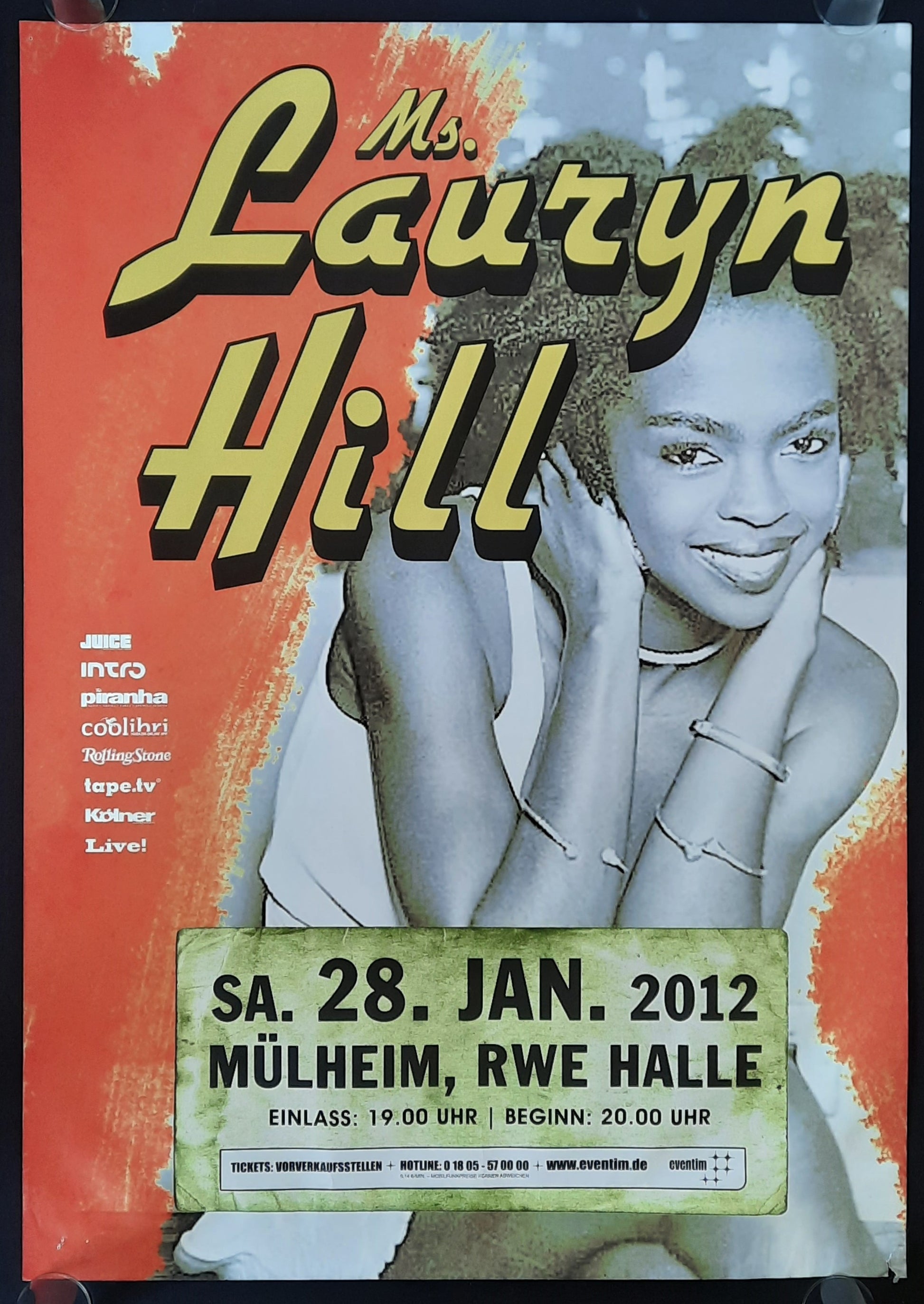 LAURYN HILL Original Concert Poster January 28 Muehlheim Germany