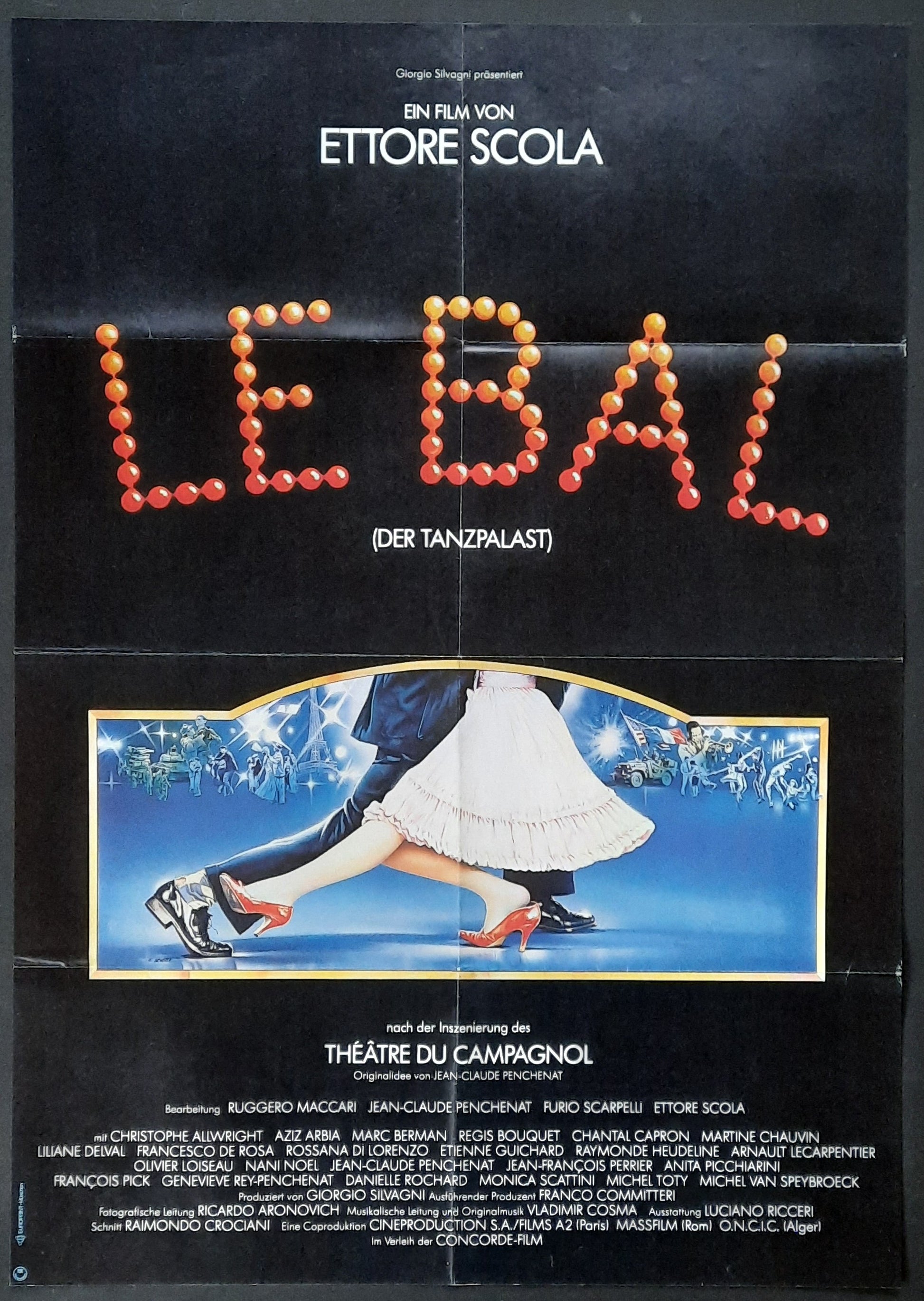 LE BAL Original Movie Poster 1983 Ettore Scola German 1-Sheet