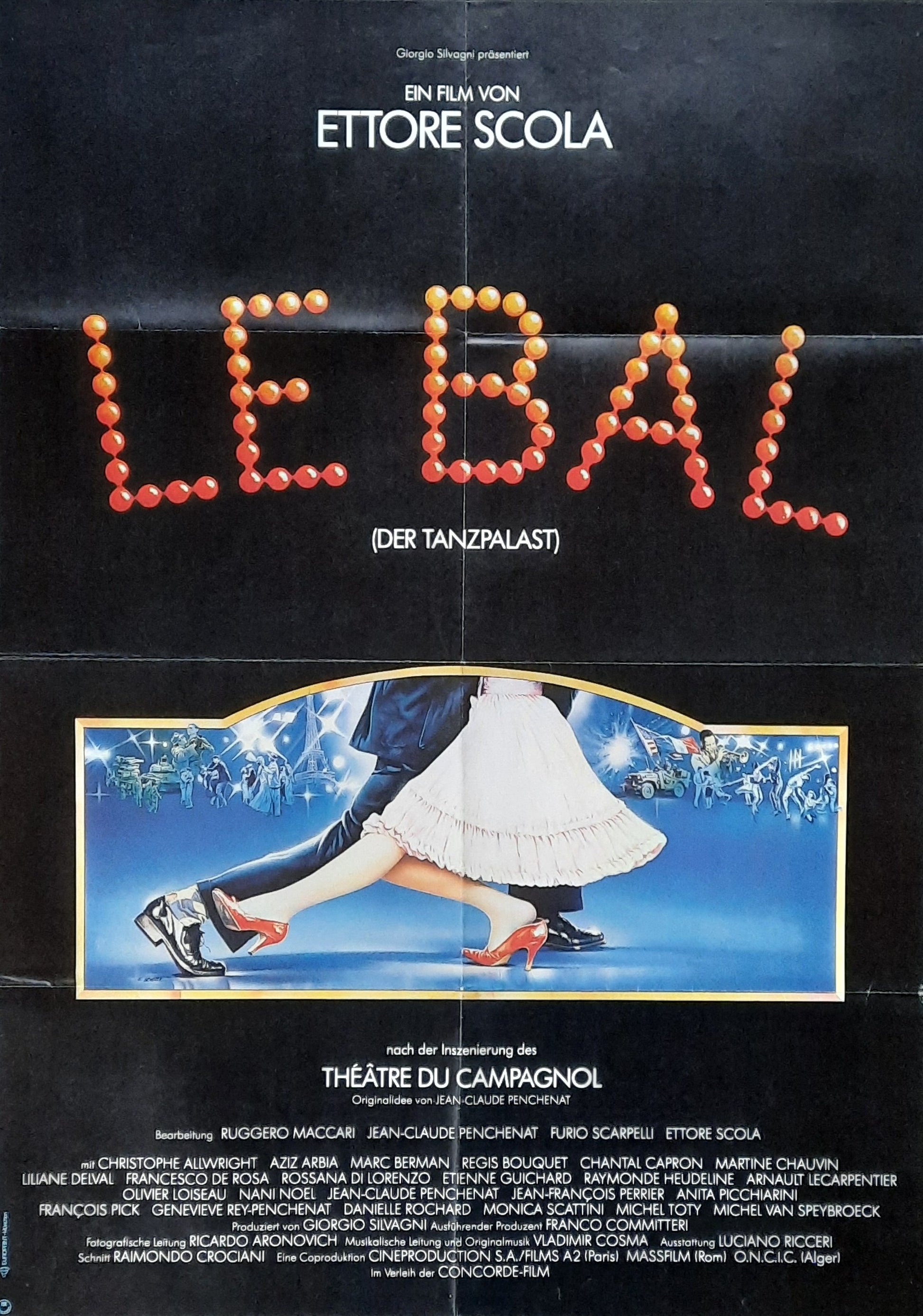 LE BAL Original Movie Poster 1983 Ettore Scola German 1-Sheet