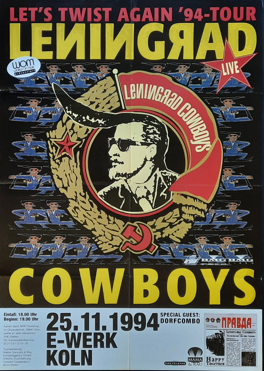 LENINGRAD COWBOYS Original Concert Poster November 25, 1994 Cologne Germany 1