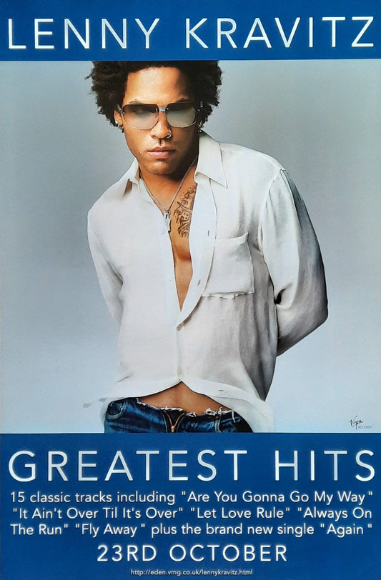 LENNY KRAVITZ 2000 Promotion Poster GREATEST HITS Album