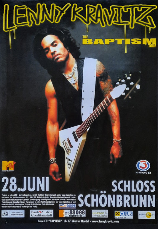 LENNY KRAVITZ 2004 Concert Poster June 28th Vienna Austria 1st print
