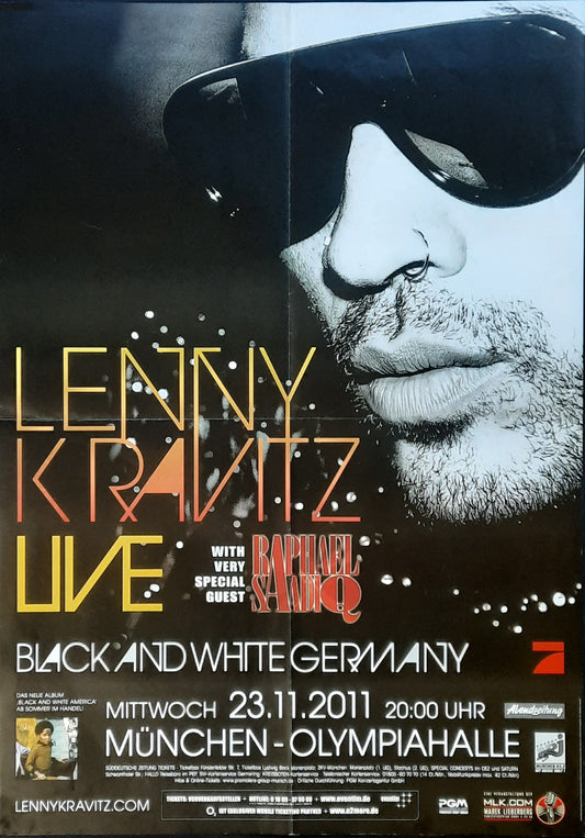LENNY KRAVITZ Original Concert Poster November 23, 2011 Munich Germany 1
