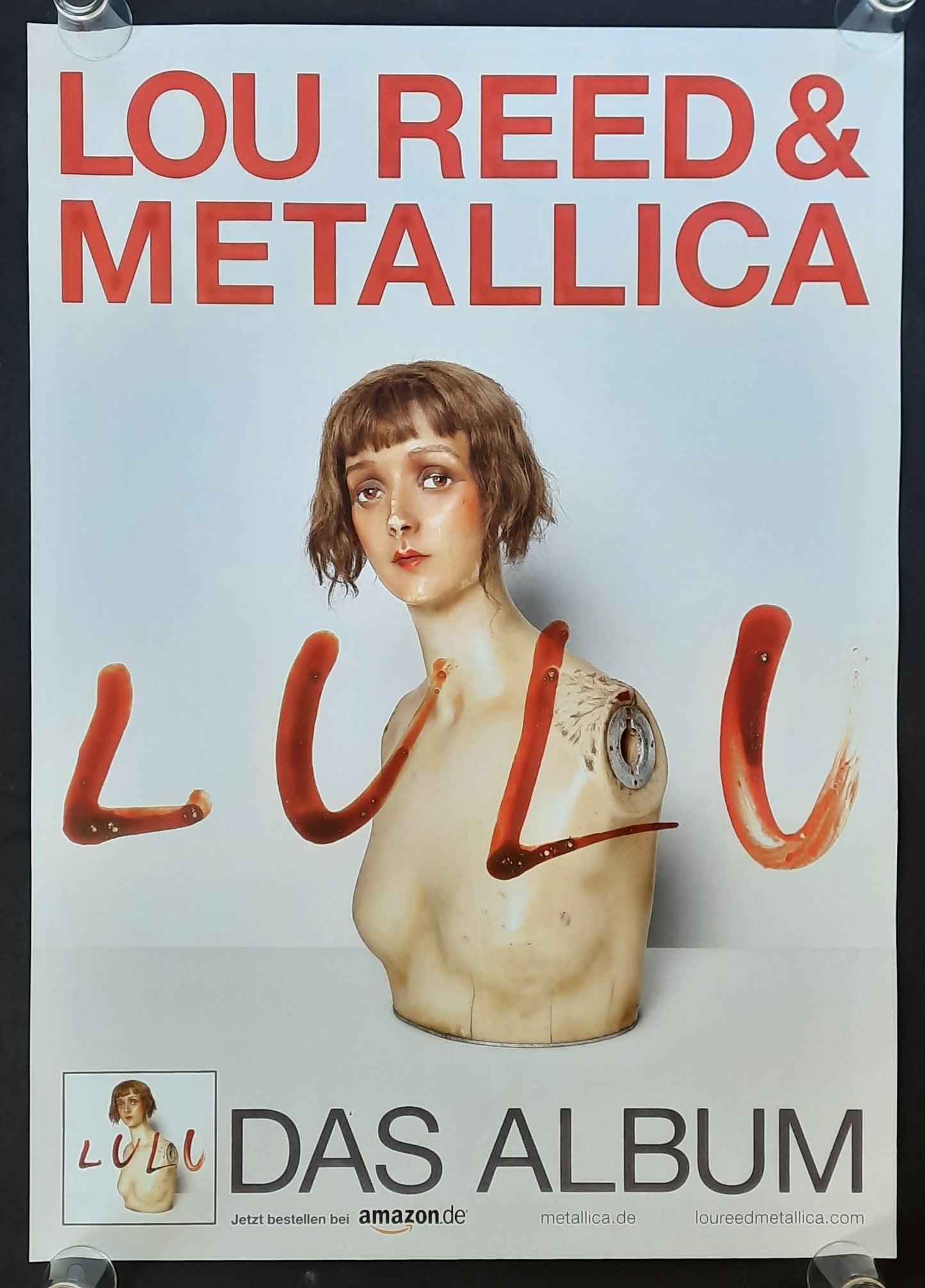 LOU REED - METALLICA Original Promotion Poster - 2011 Album LULU