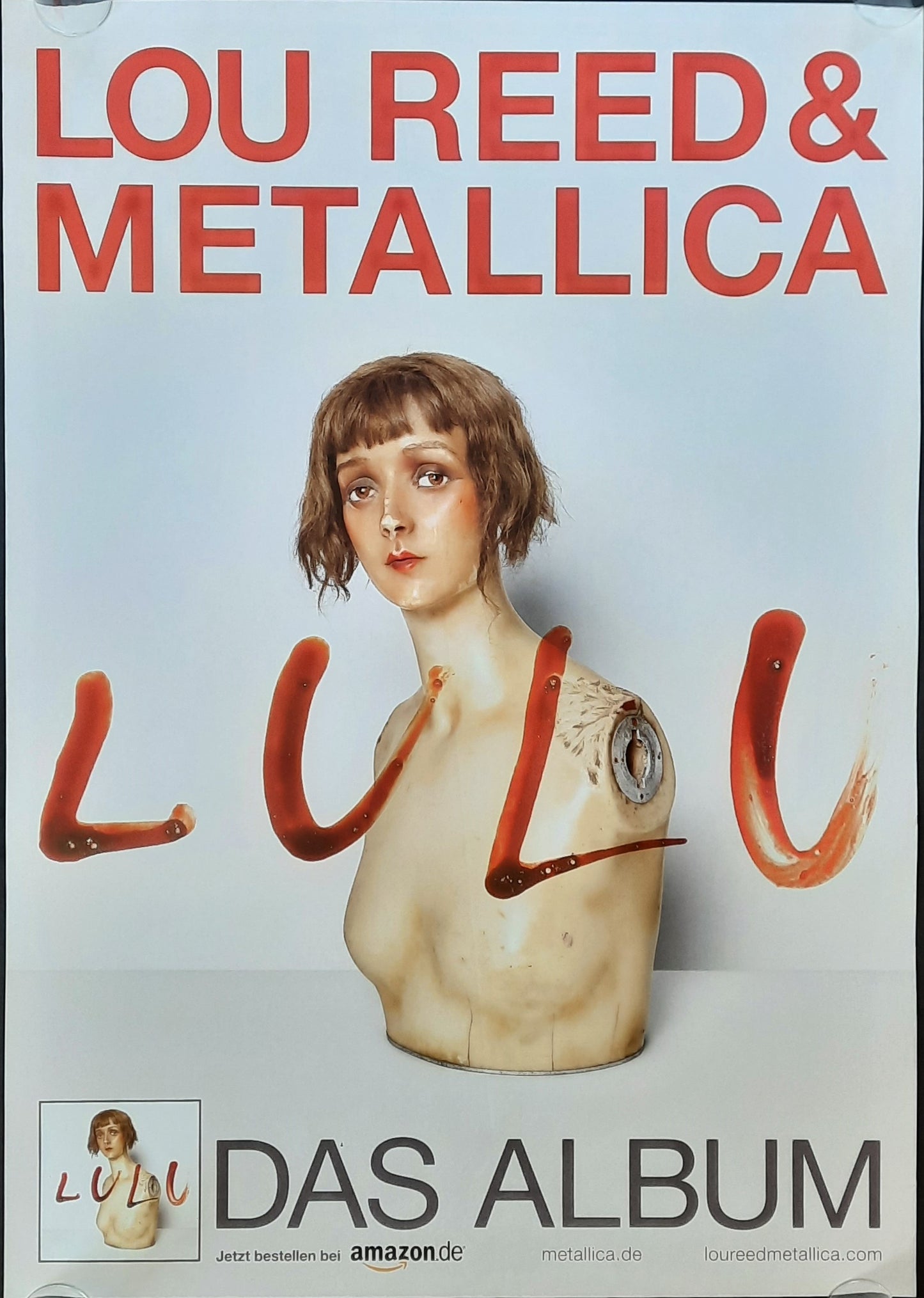 LOU REED - METALLICA Original Promotion Poster - 2011 Album LULU 1