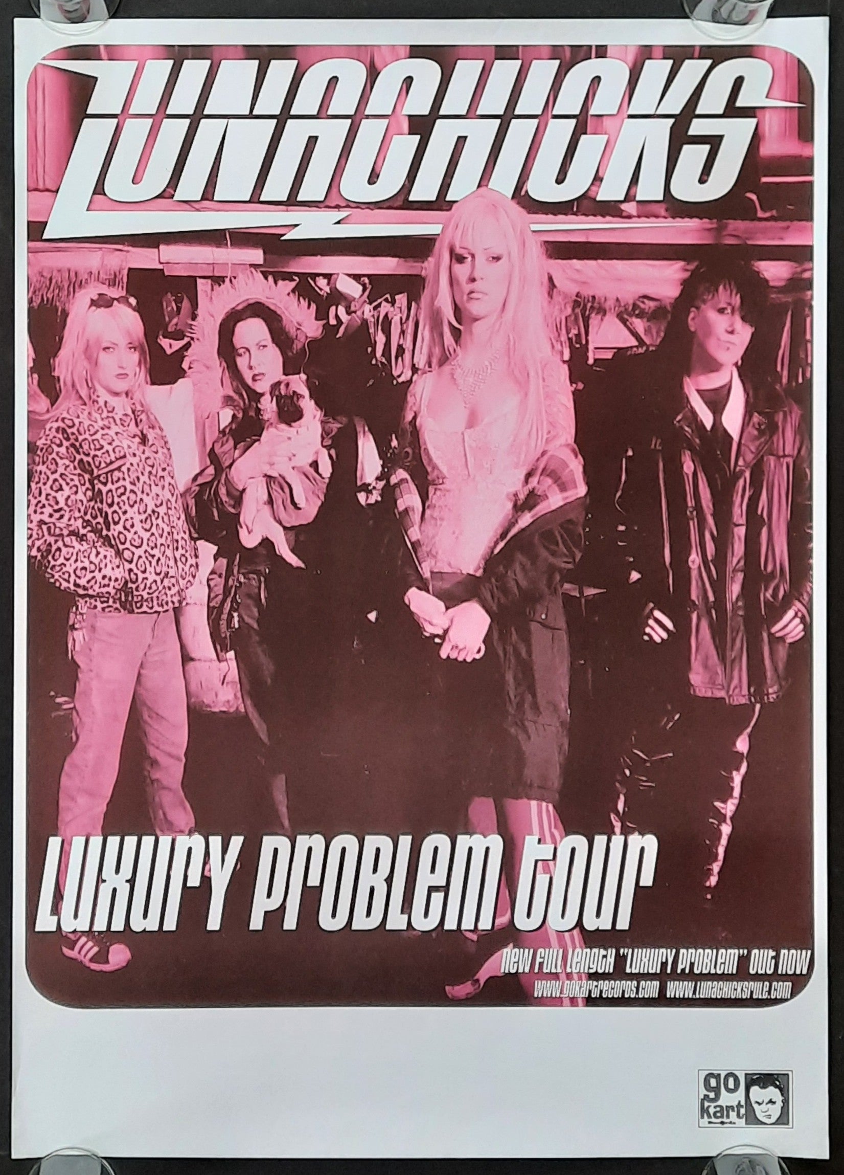 LUNACHICKS Original Concert Poster 1999 Luxury Problem Tour 42x59d (27)