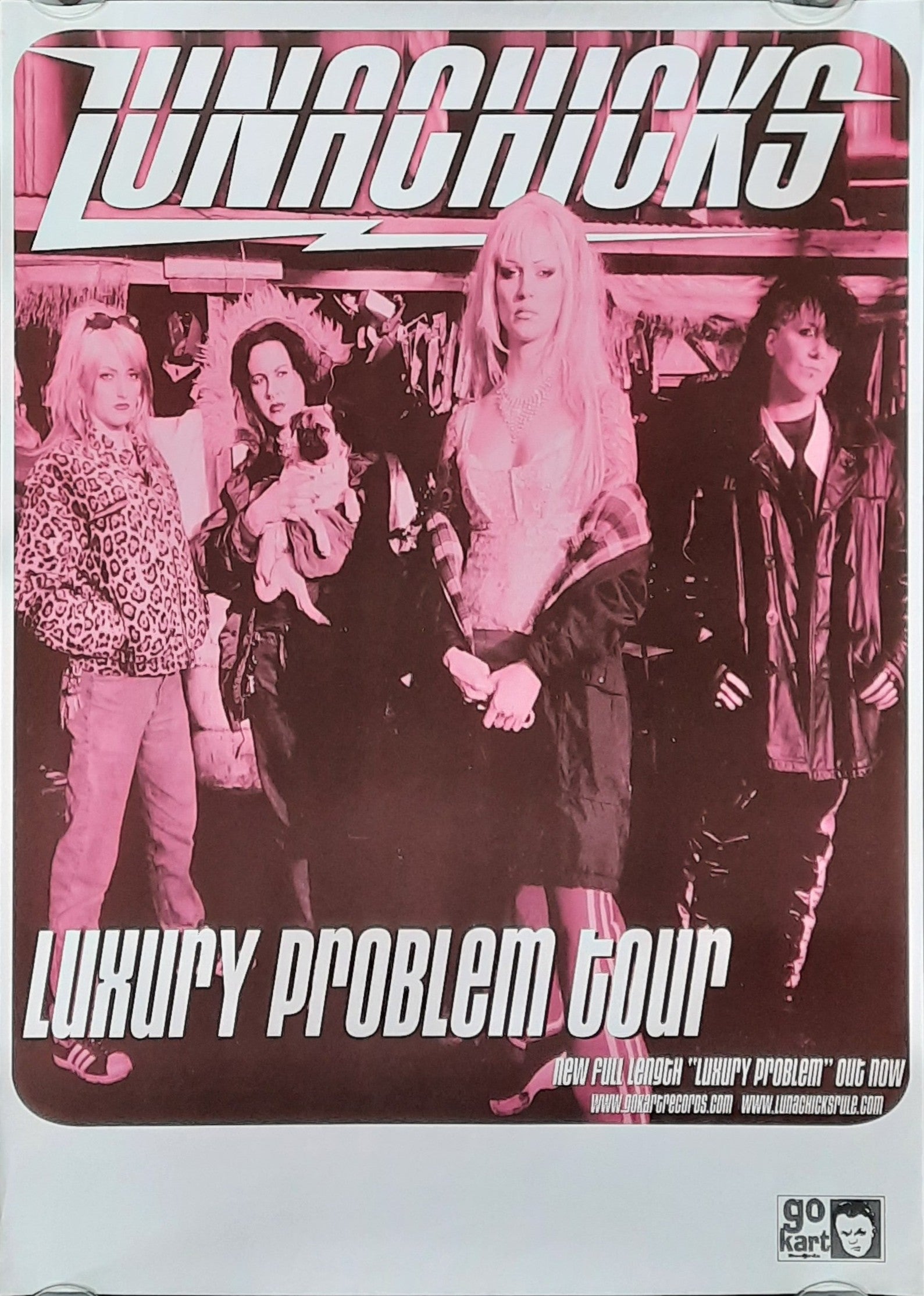 LUNACHICKS Original Concert Poster 1999 Luxury Problem Tour 42x59d (27)