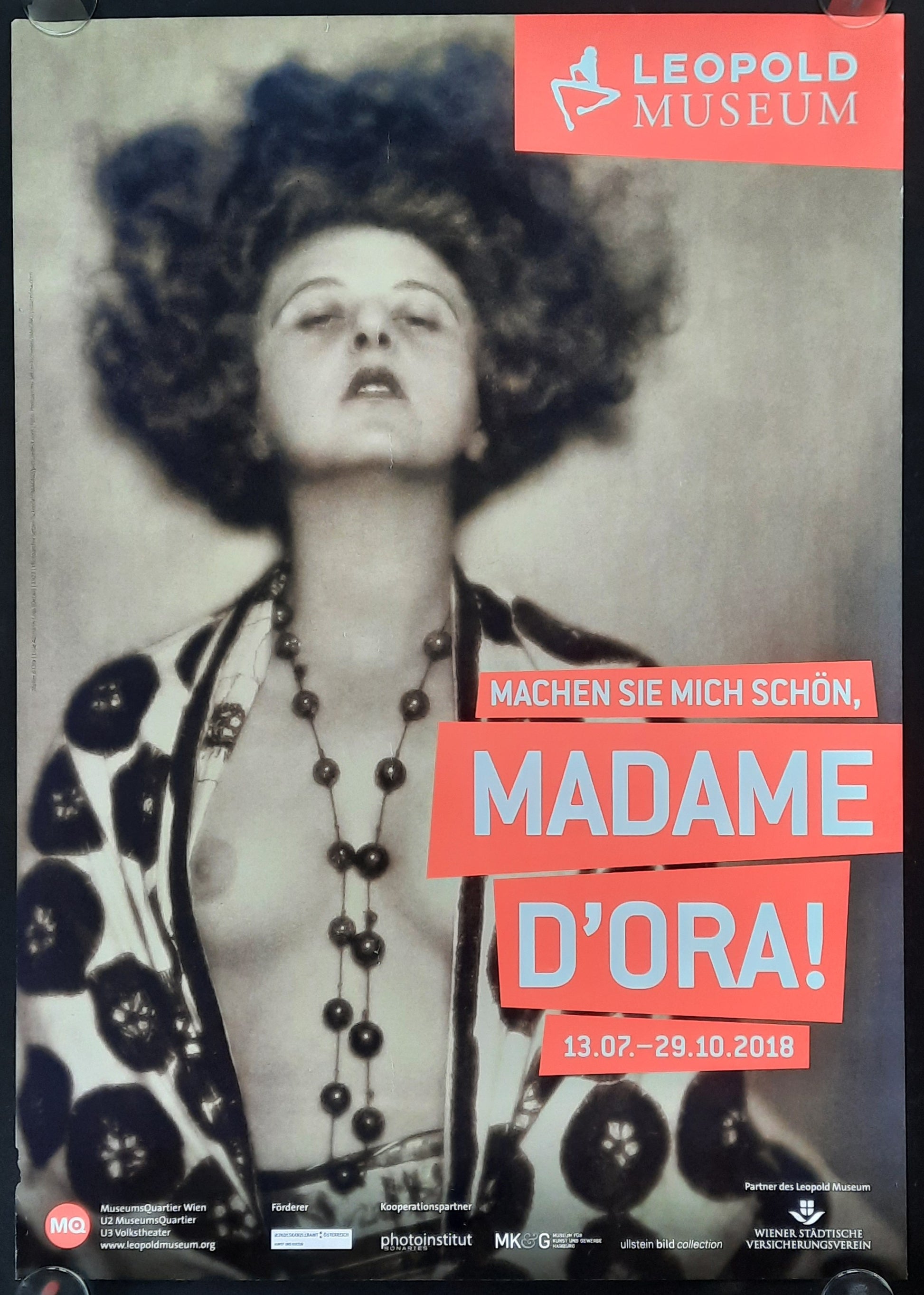 MADAME D'ORA Original Exhibition Poster 2018 Leopold Museum Vienna Austria 1