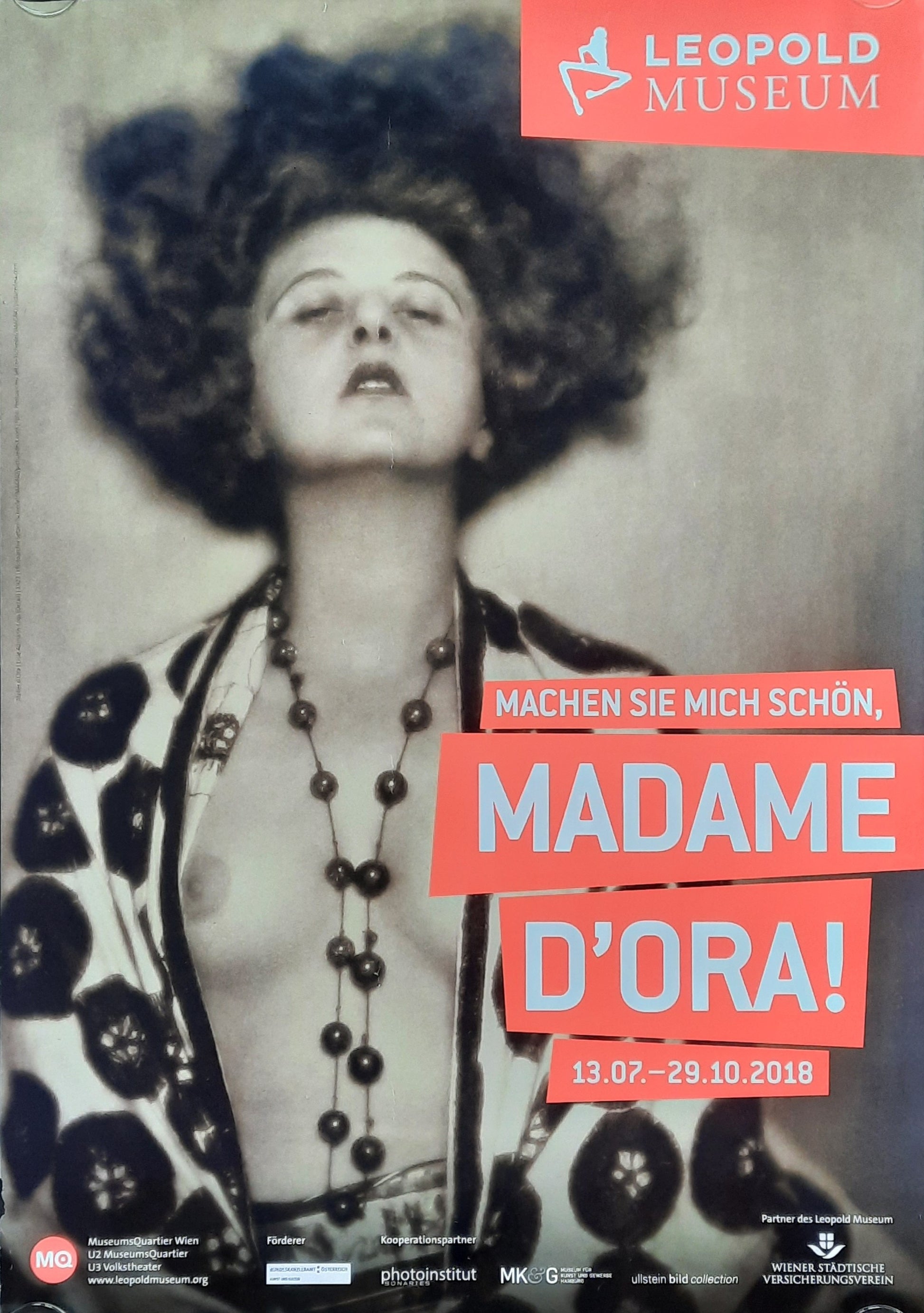 MADAME D'ORA Original Exhibition Poster 2018 Leopold Museum Vienna Austria