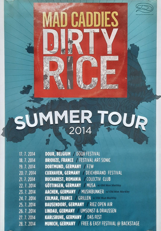 MAD CADDIES Original Concert Poster 2014 European Summer Tour 1