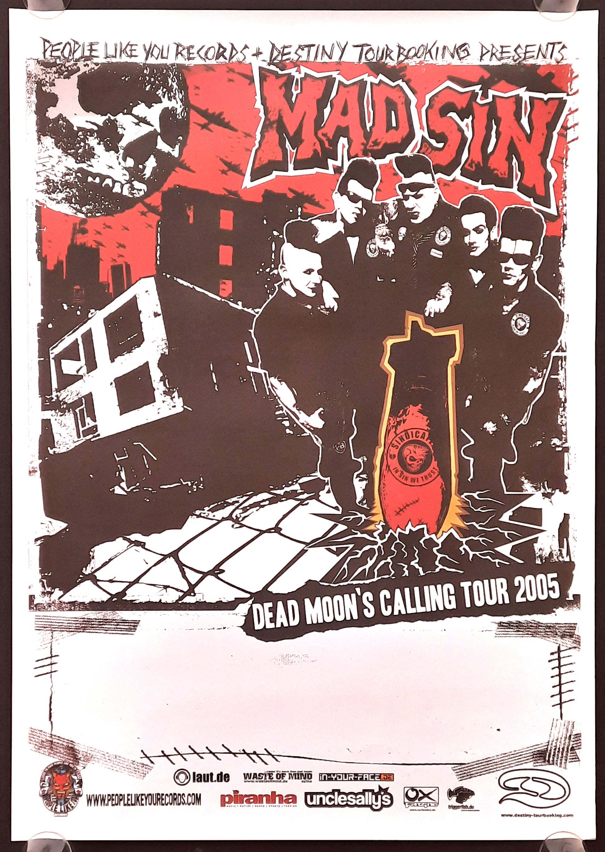 MAD SIN Original Concert Poster 2005 Europe Germany 1