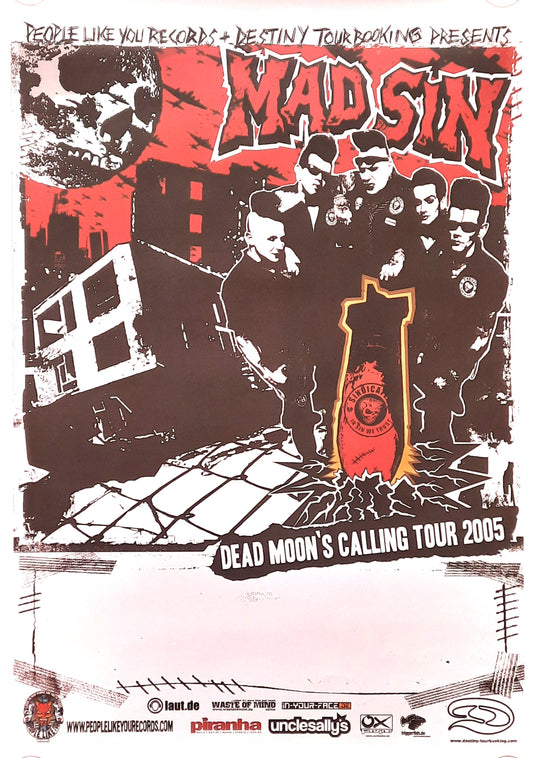 MAD SIN Original Concert Poster 2005 Europe Germany 1