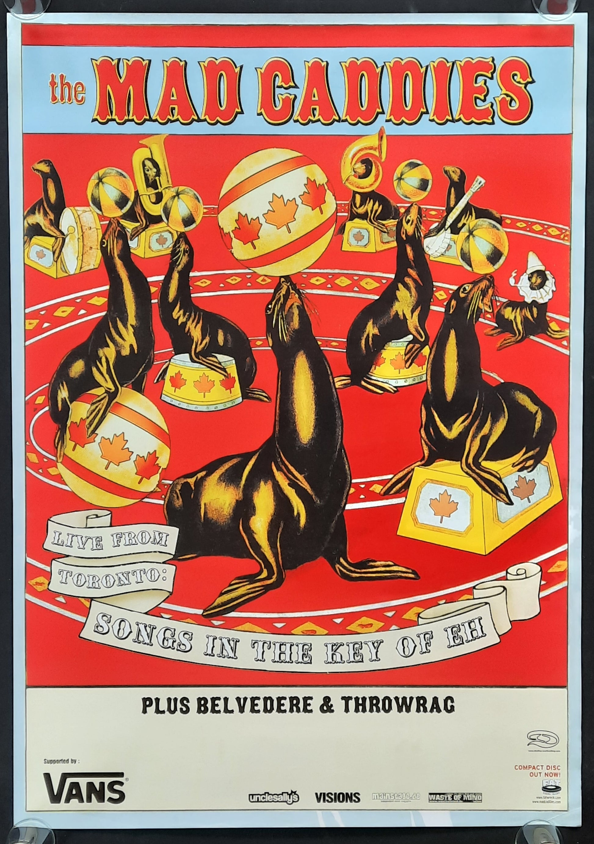 MAD CADDIES Original Concert Poster 2004 Songs In The Key Of Eh Tour
