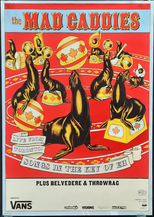 MAD CADDIES Original Concert Poster 2004 Songs In The Key Of Eh Tour 1