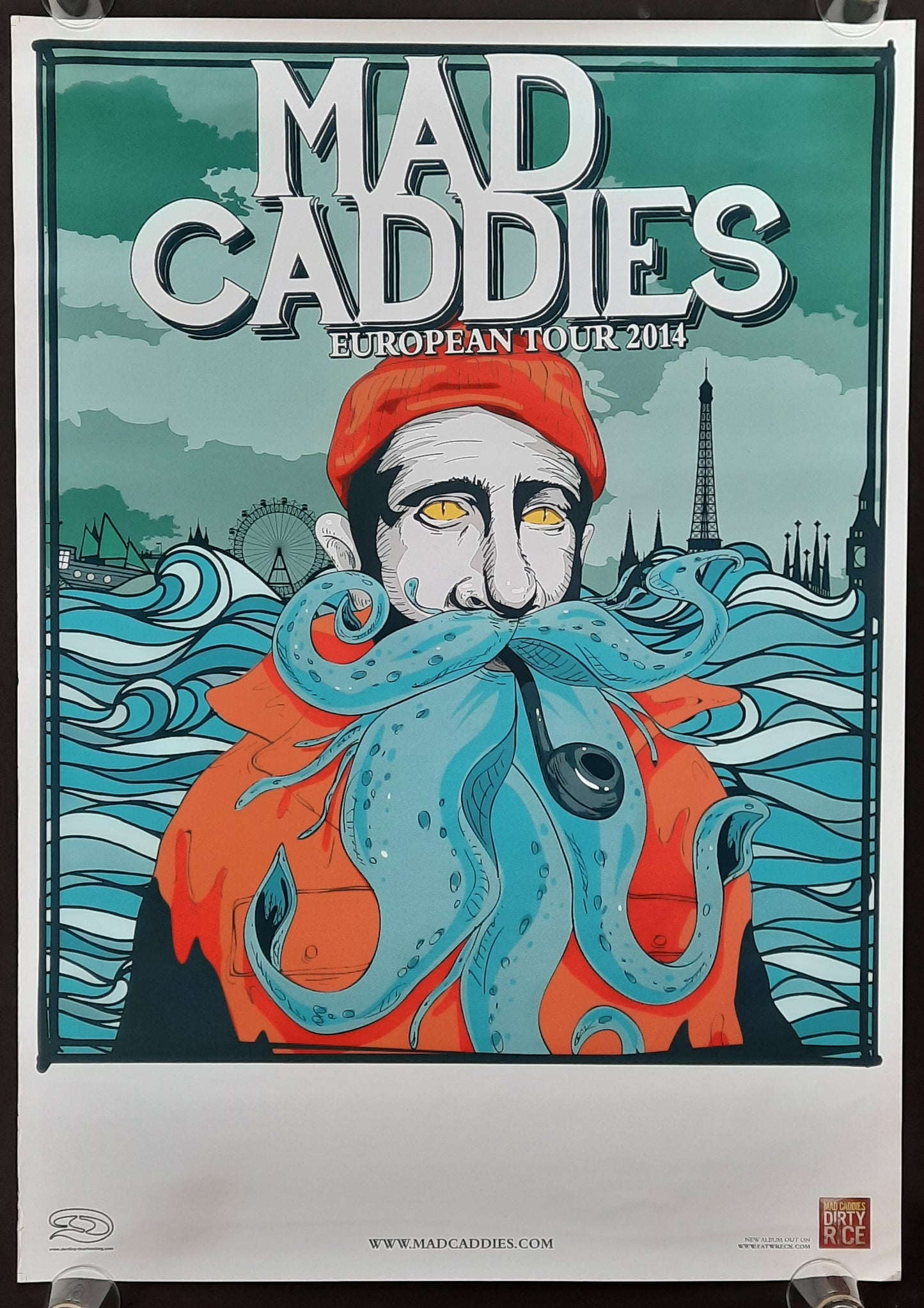 MAD CADDIES Original Concert Poster 2014 European Tour 1