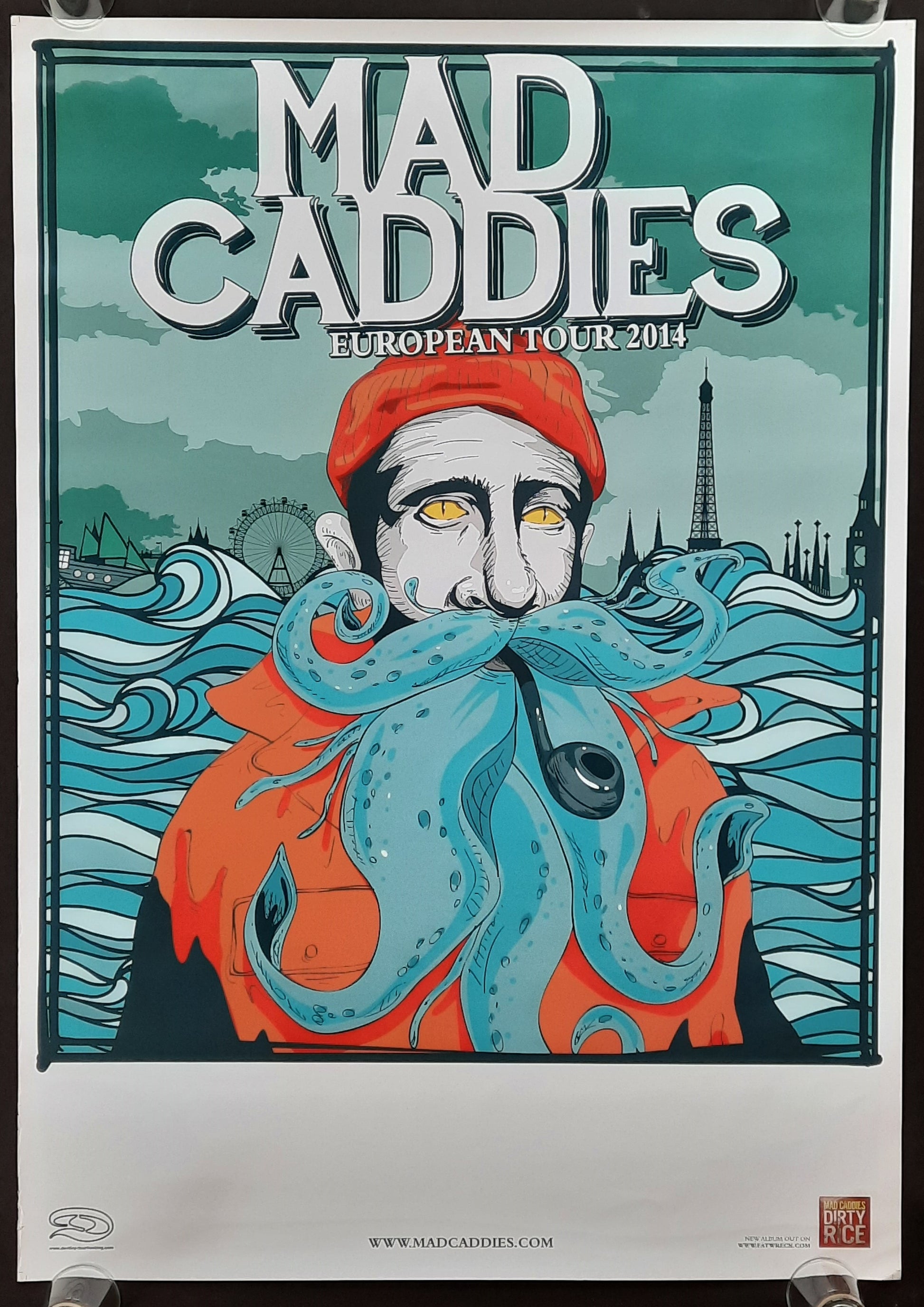 MAD CADDIES Original Concert Poster 2014 European Tour 1