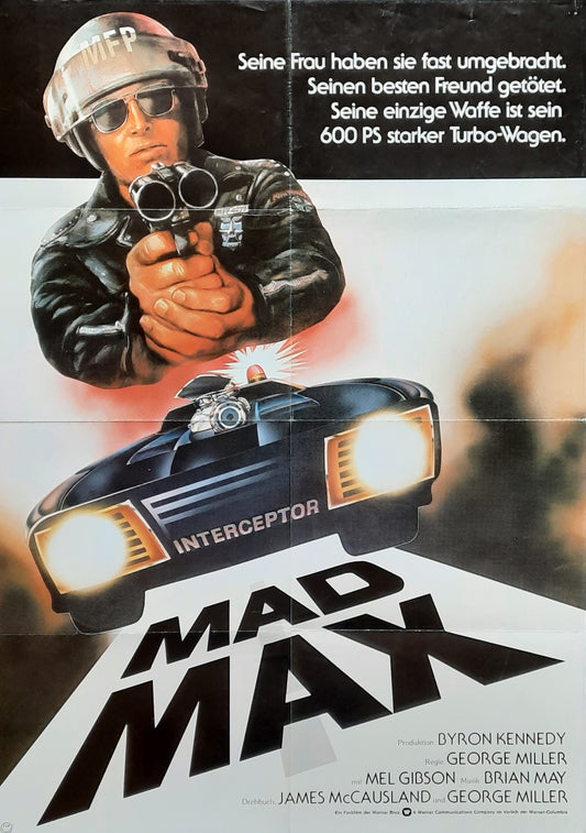 MAD MAX 1980 Mel Gibson German 1-Sheet-Movie-Poster