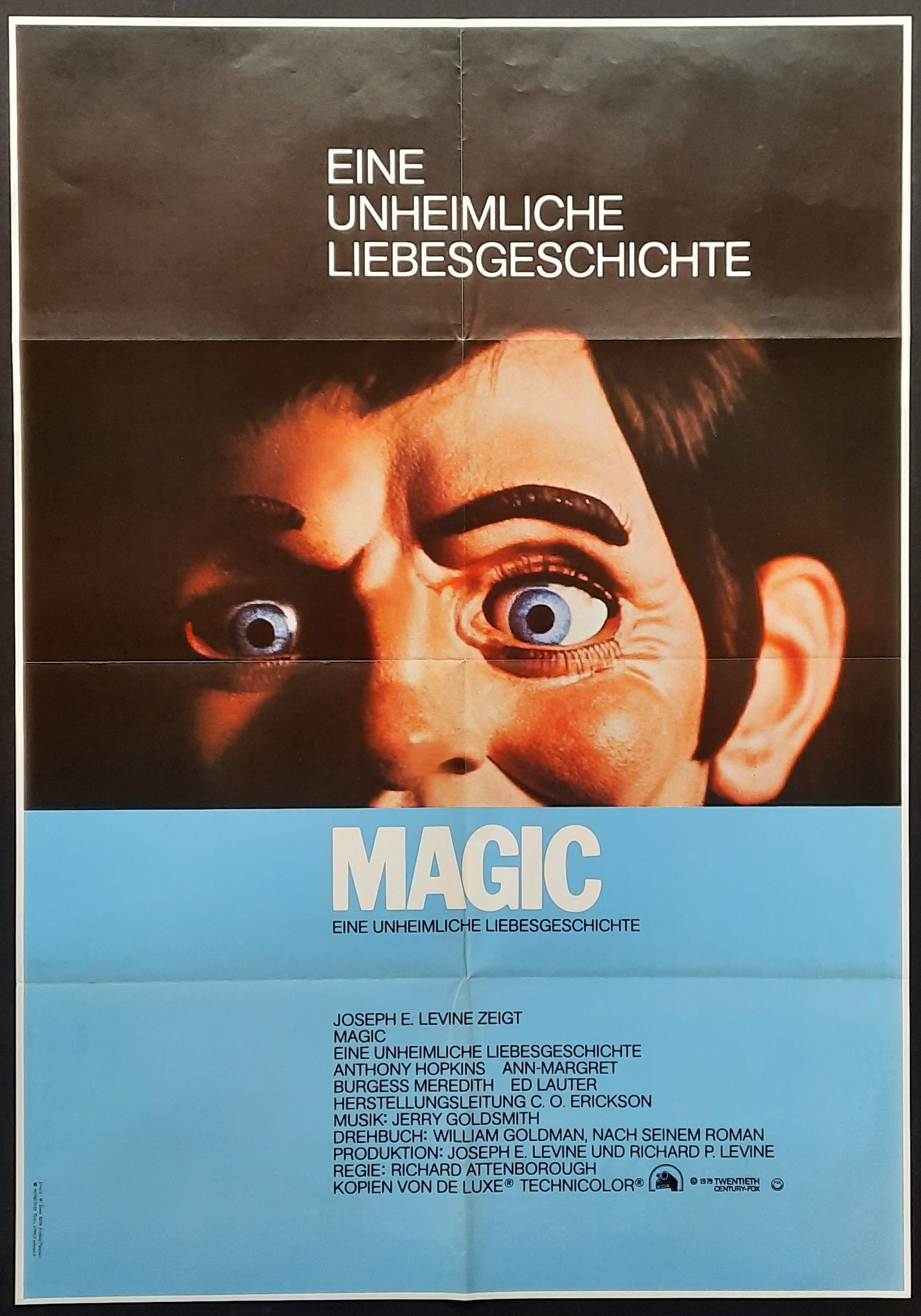 MAGIC Original Movie Poster 1978 Anthony Hopkins Richard Attenborough Germany 1