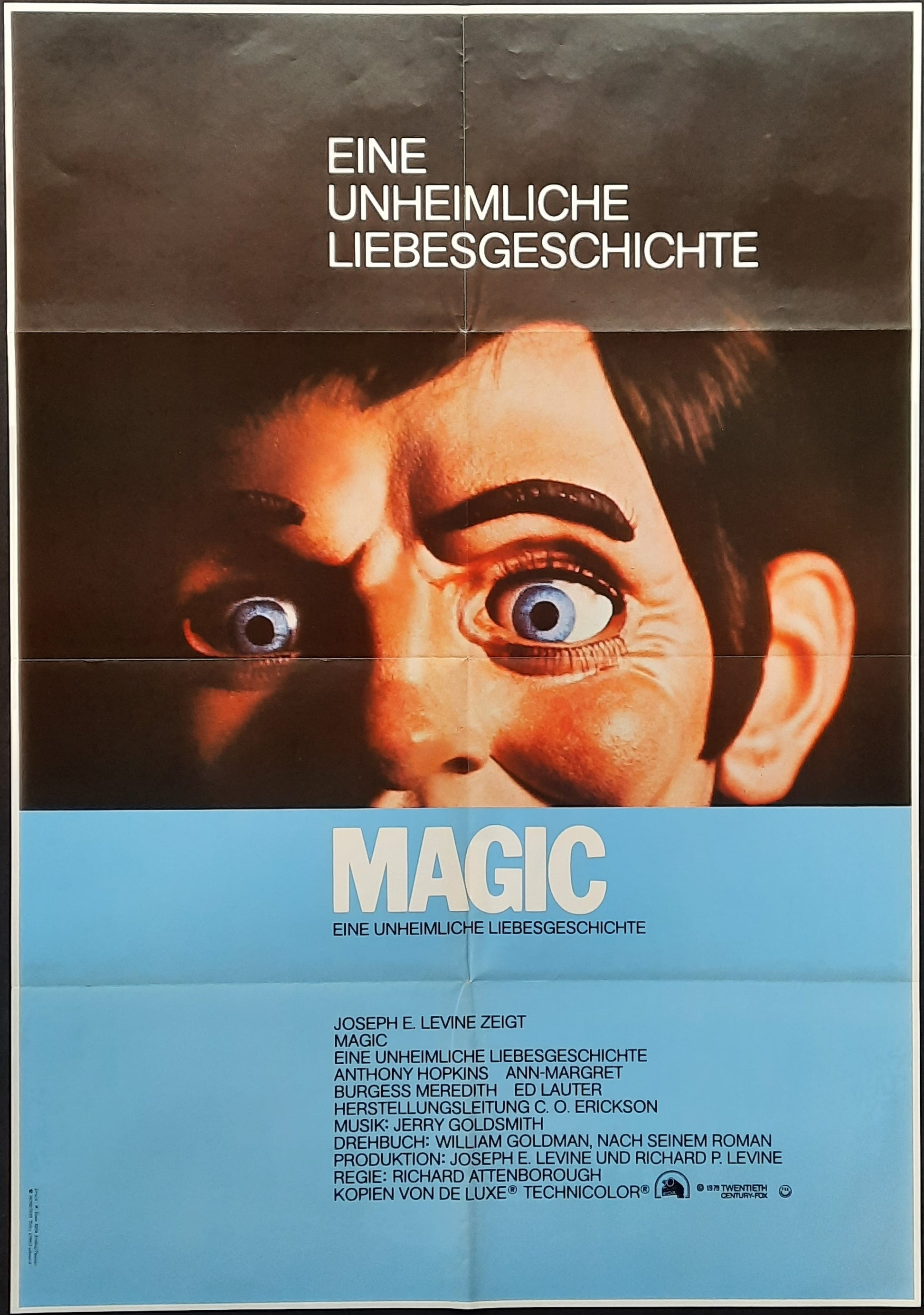 MAGIC Original Movie Poster 1978 Anthony Hopkins Richard Attenborough Germany 1