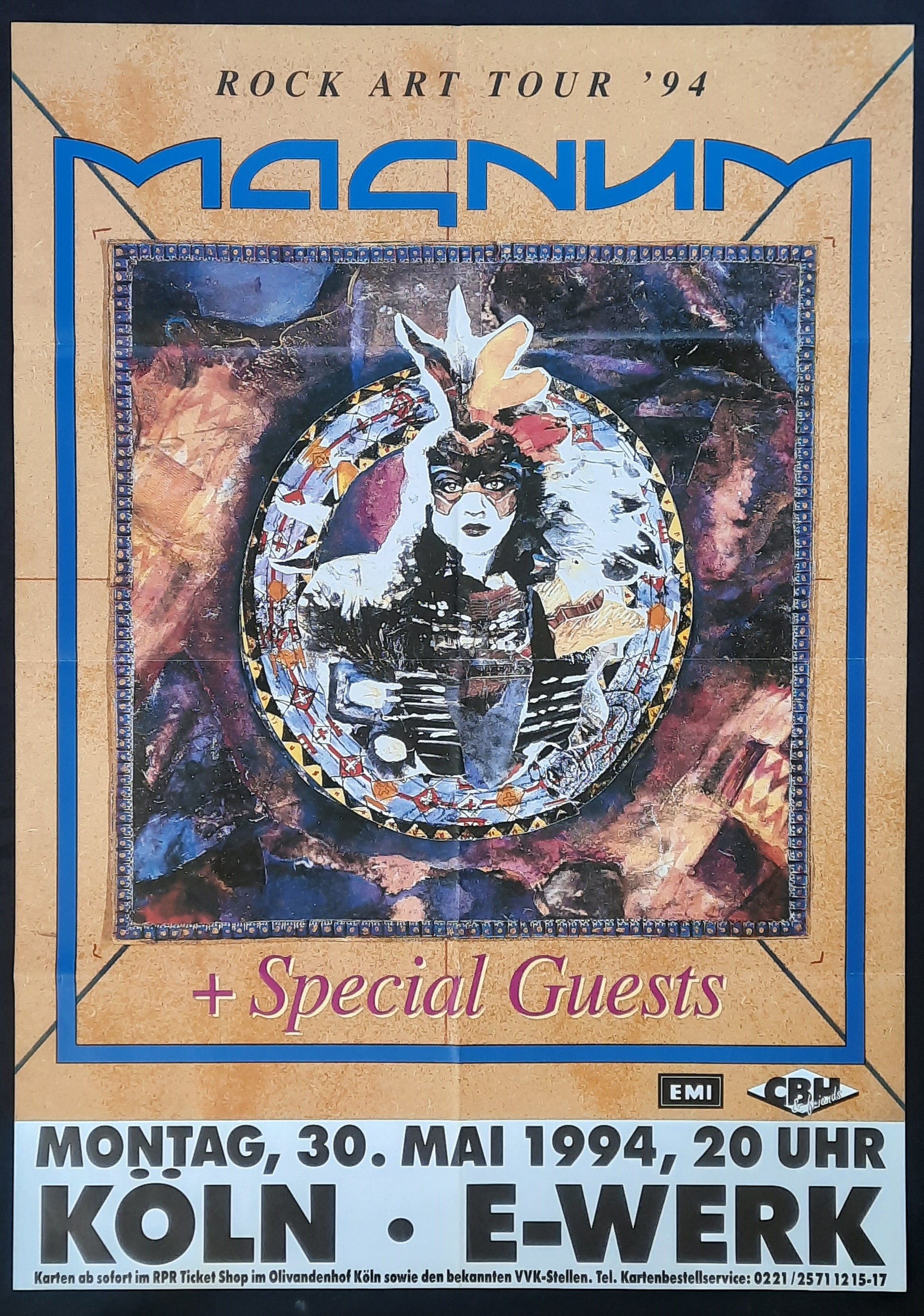 MAGNUM  Original Concert Poster May 30, 1994 Köln Germany