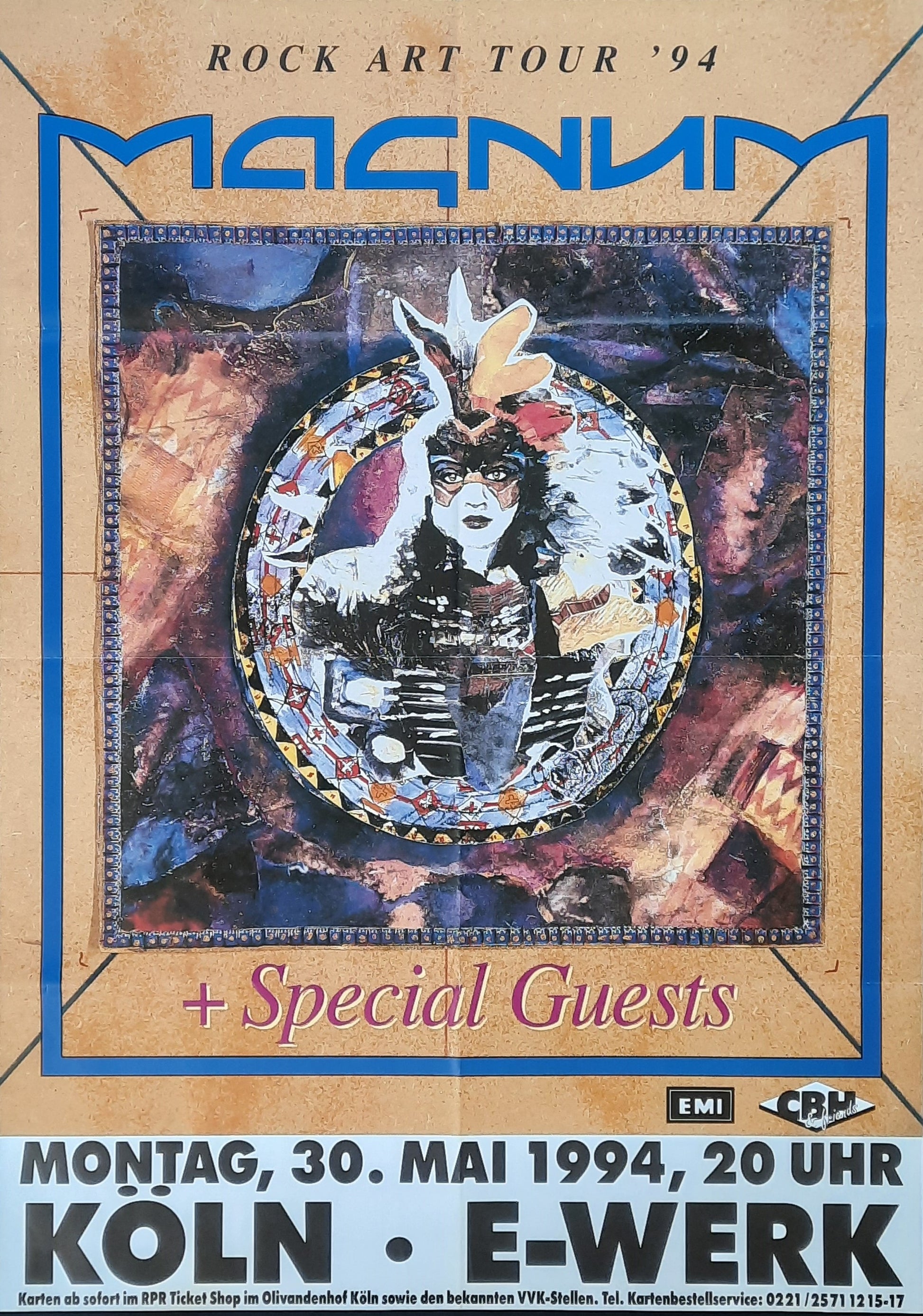 MAGNUM  Original Concert Poster May 30, 1994 Köln Germany 1
