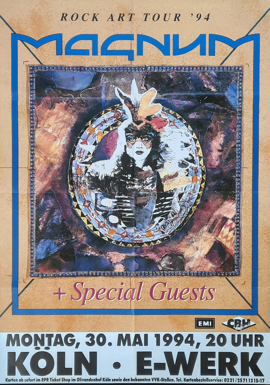 MAGNUM  Original Concert Poster May 30, 1994 Köln Germany 1