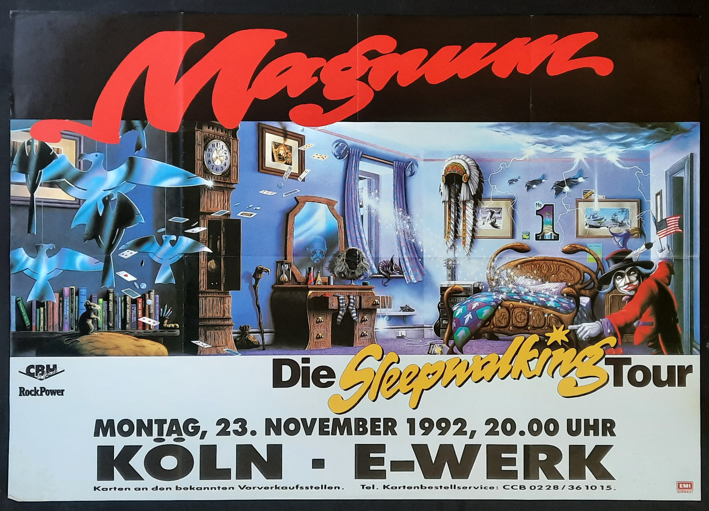 MAGNUM  Original Concert Poster November 23, 1992 Köln Germany