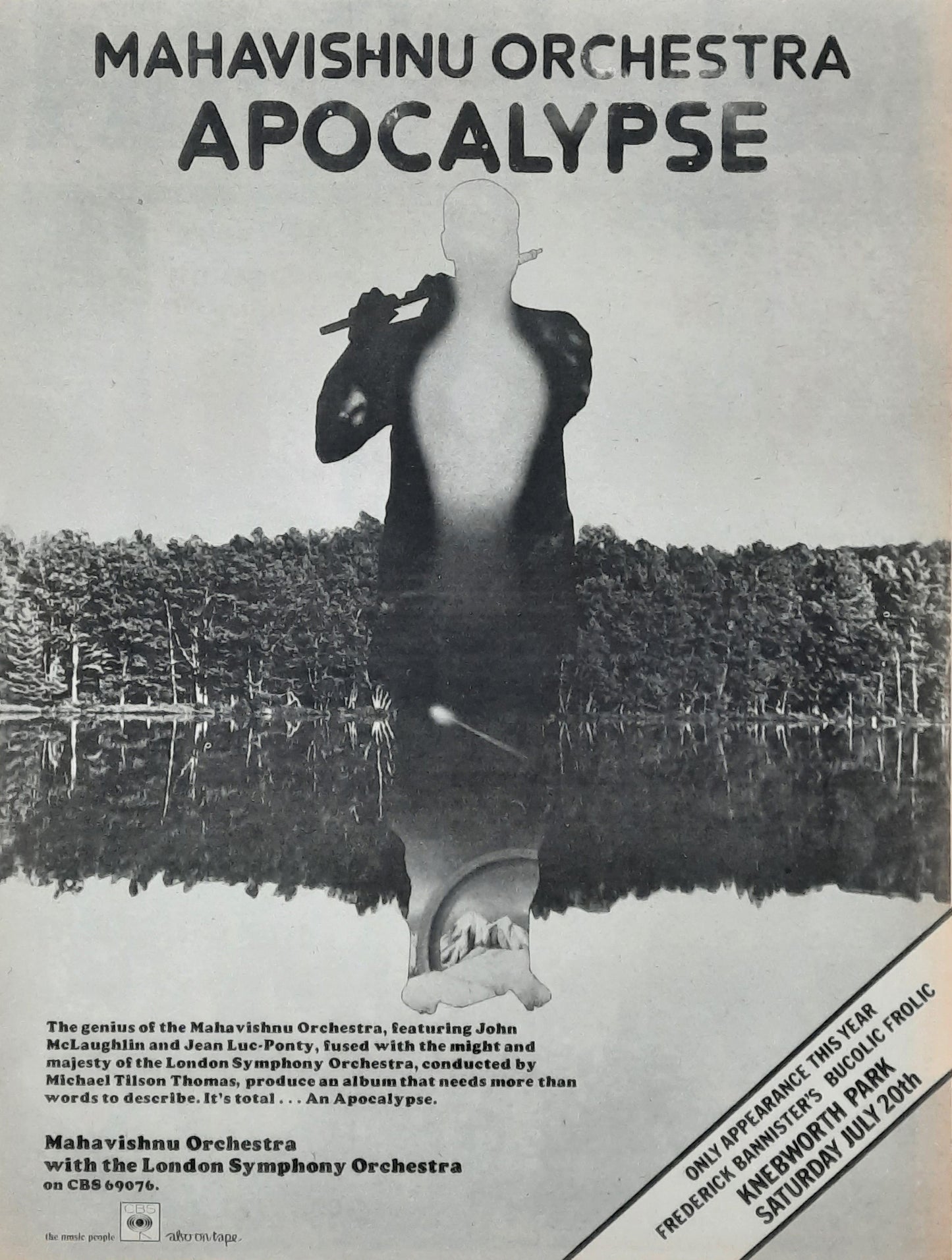 MAHAVISHNU ORCHESTRA 1974 Poster/Press Ad Album "Apocalypse"