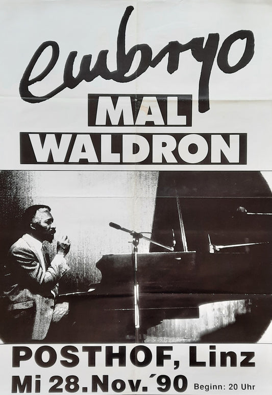 MAL WALDRON 1990 Concert Poster Nov 28th Linz Austria 1st print