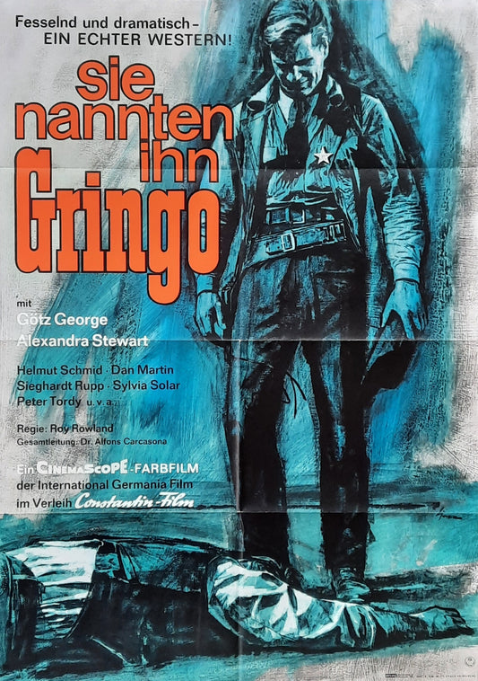 MAN CALLED GRINGO Original Movie Poster 1965 Götz George German 1-Sheet Poster