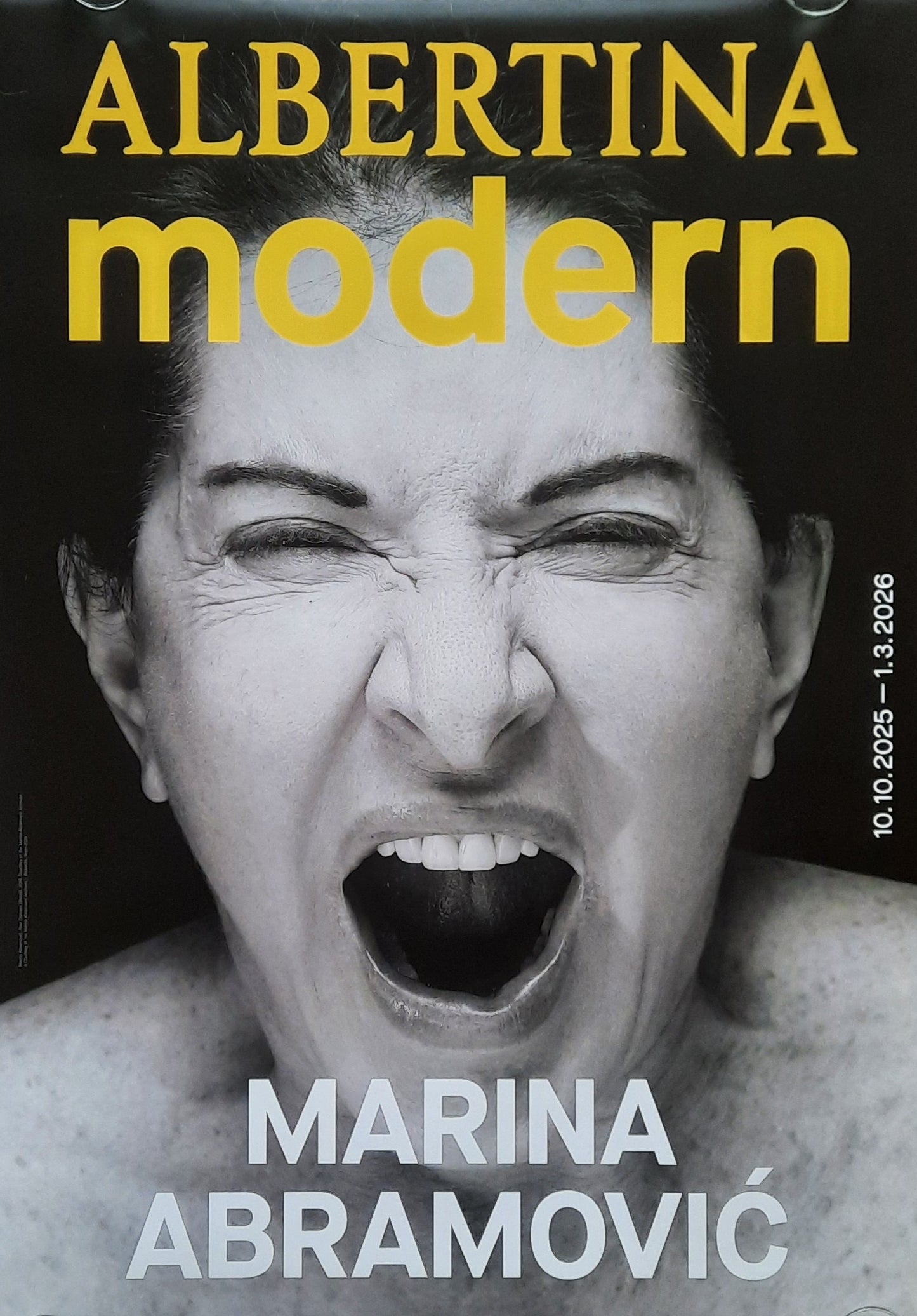 MARINA ABRAMOVIC Original Exhibition Poster 2025 Albertina Vienna Austria 1