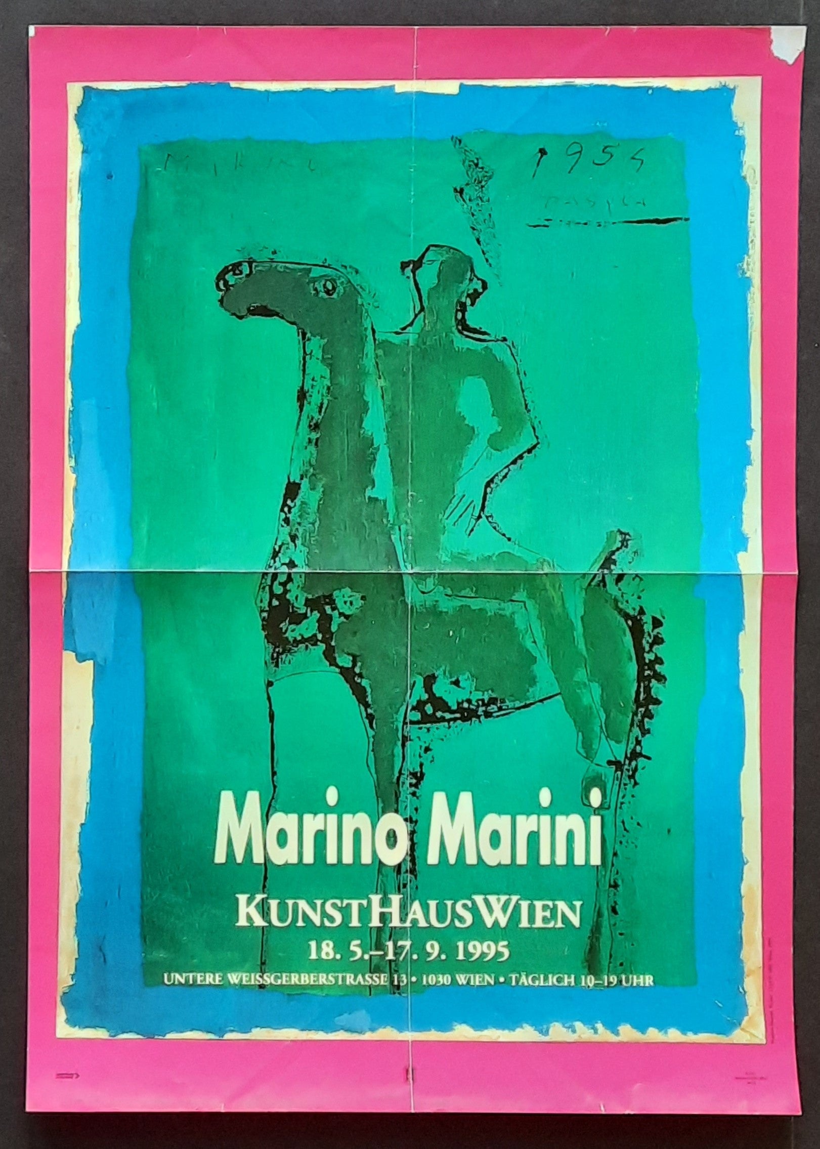 MARINO MARINI Original Exhibition Poster 1995 Vienna Austria 1
