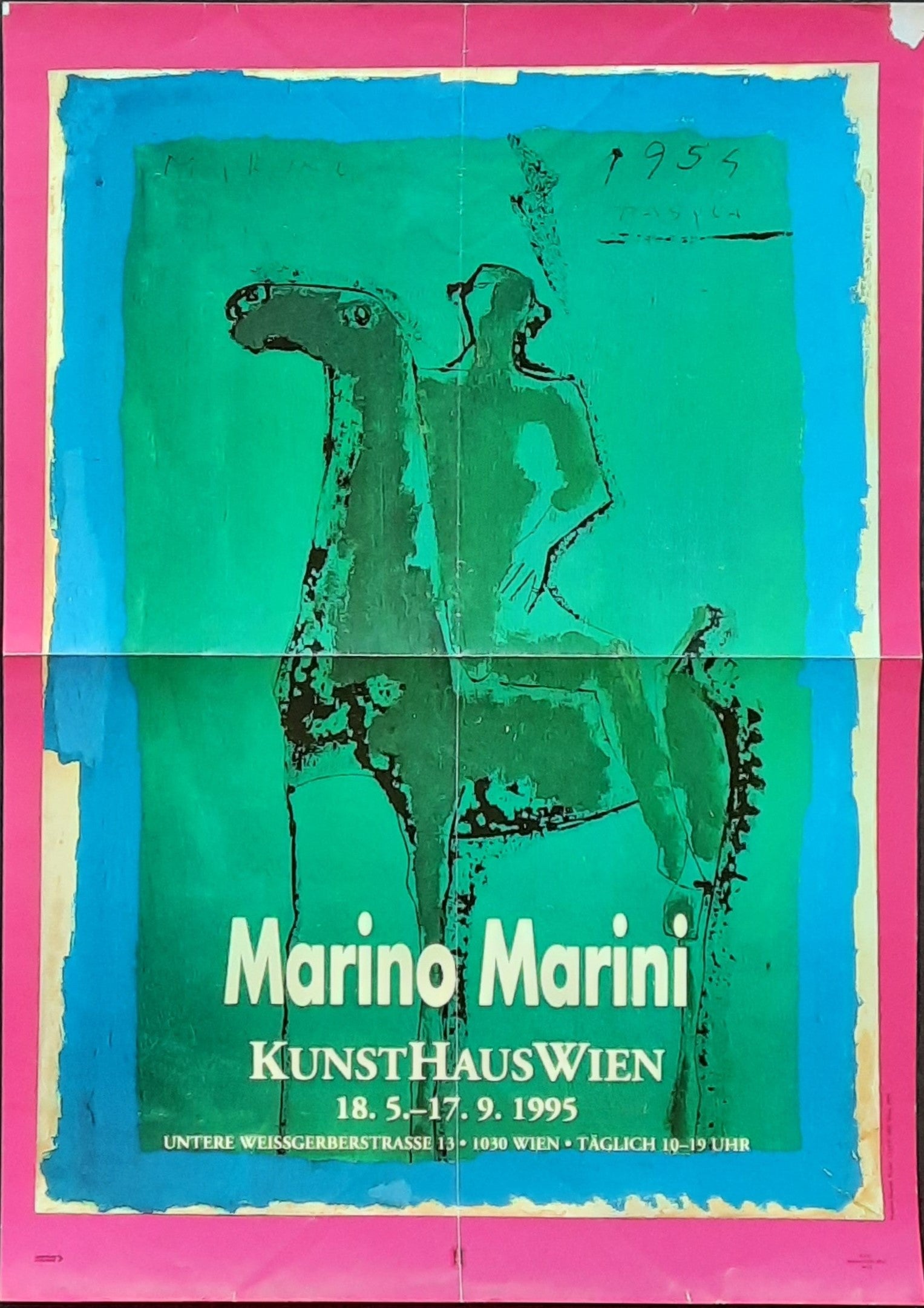 MARINO MARINI Original Exhibition Poster 1995 Vienna Austria 1