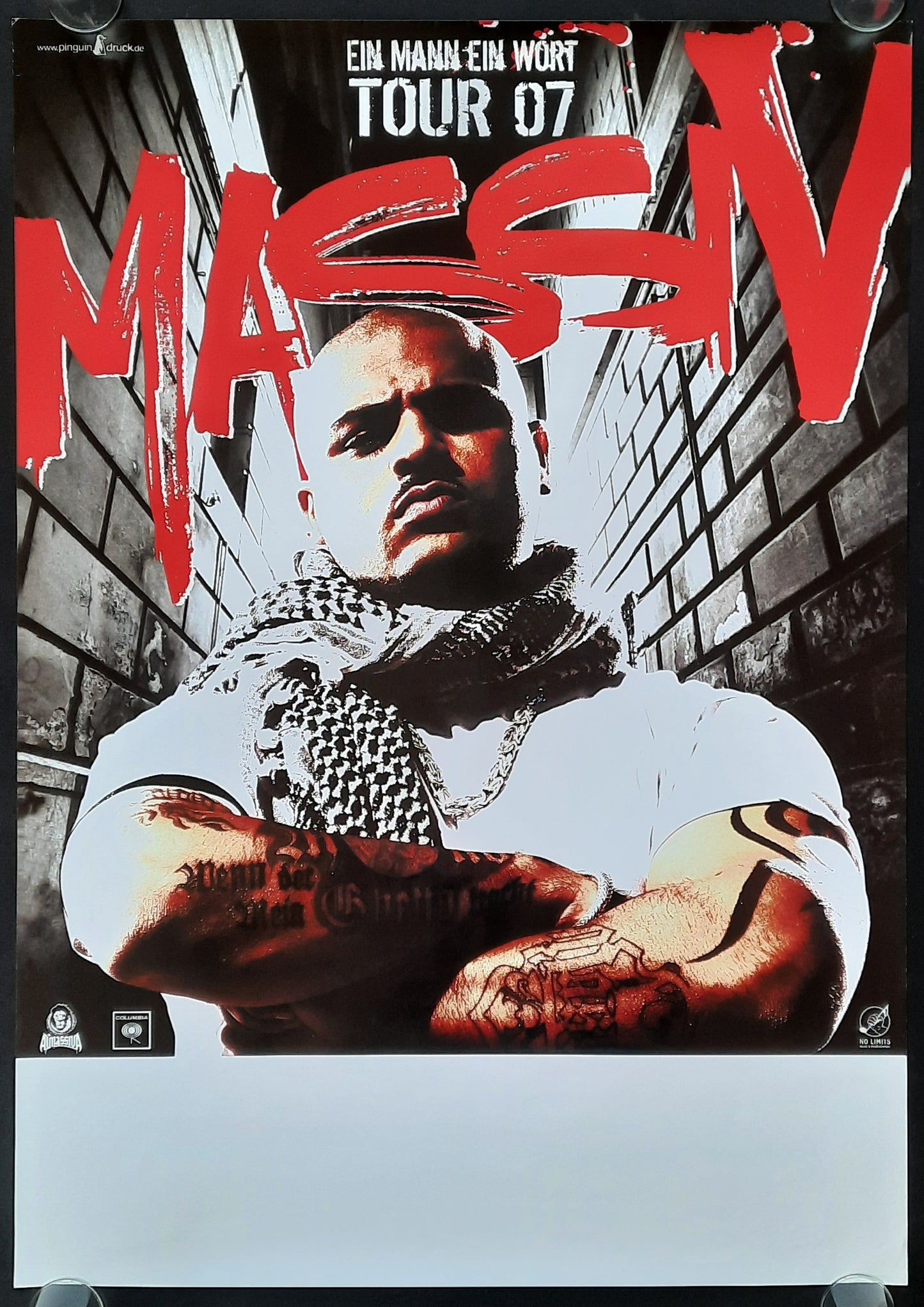 MASSIV Original Concert Poster 2007 European Tour 1